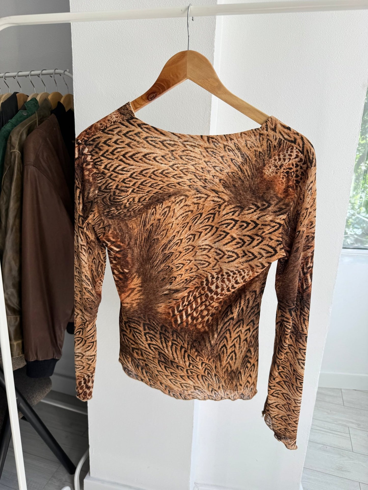 🏜️ Top Y2K Printed Mesh – One Size – Made in Italy - anbracaminte