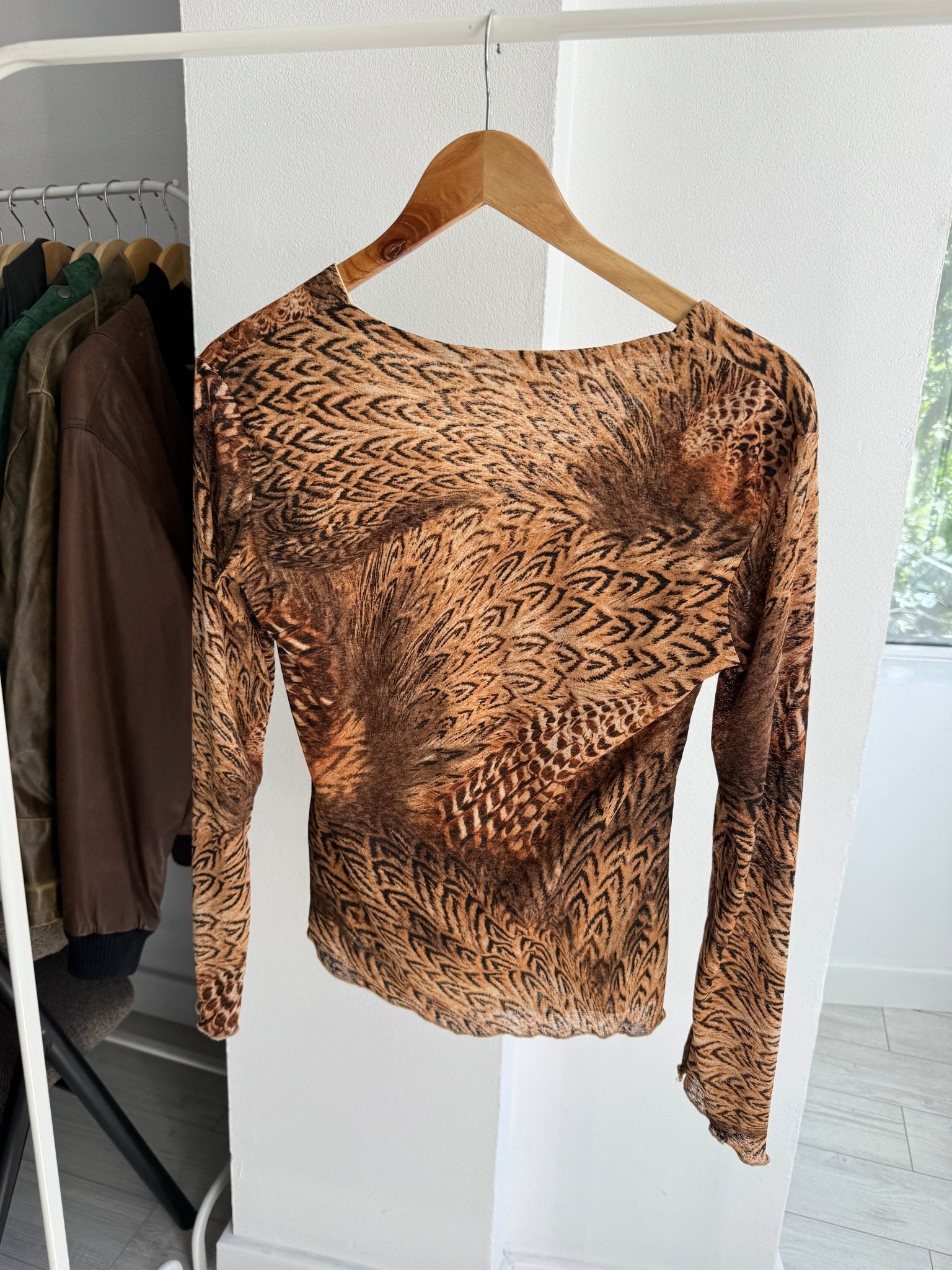 🏜️ Top Y2K Printed Mesh – One Size – Made in Italy - anbracaminte