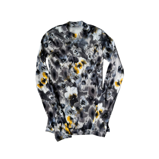 🌺 Top Y2K Printed Mesh – XS/S Damă - anbracaminte