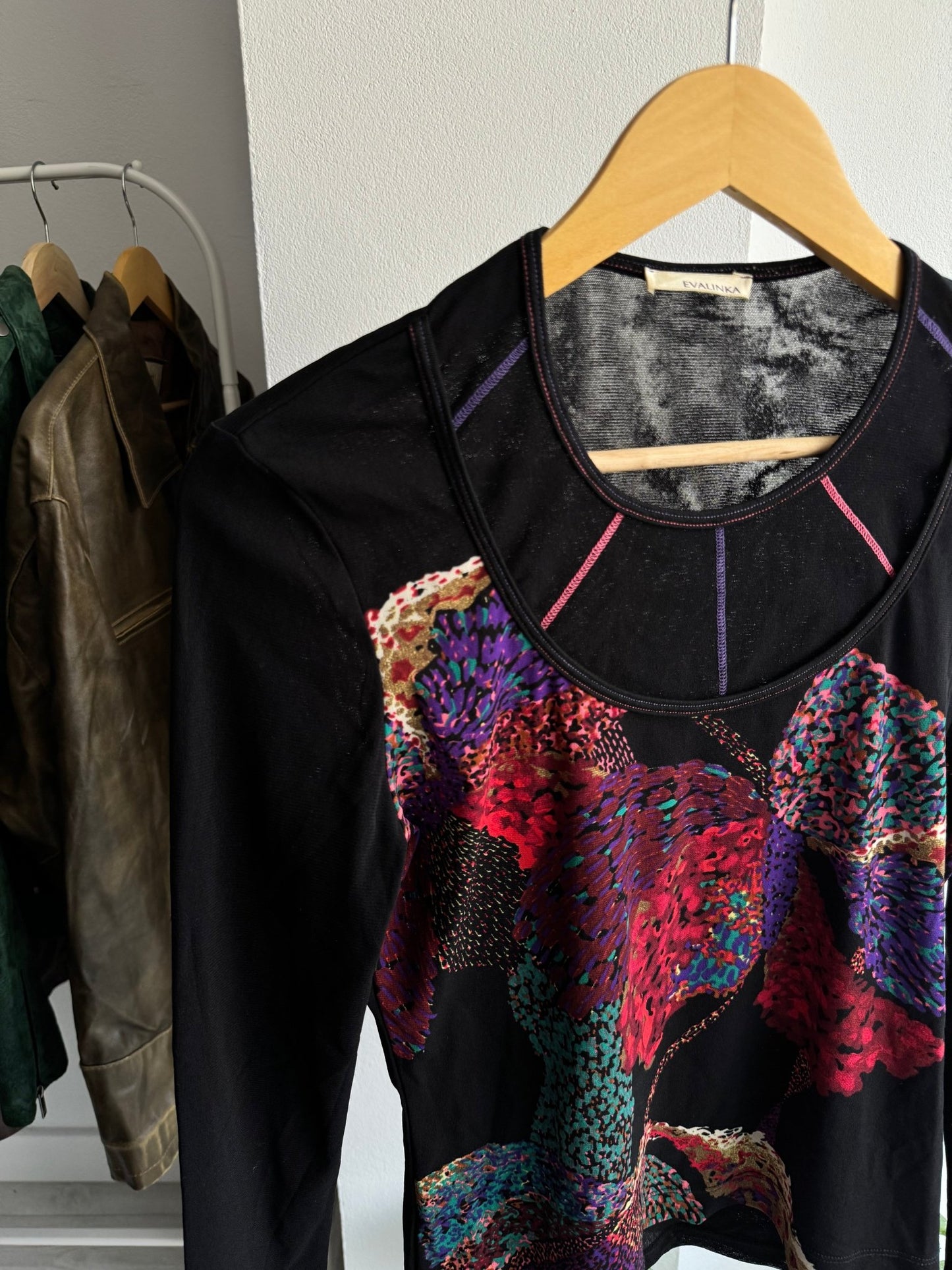 ✨ Top Y2K Printed Mesh – XS/S Damă - anbracaminte