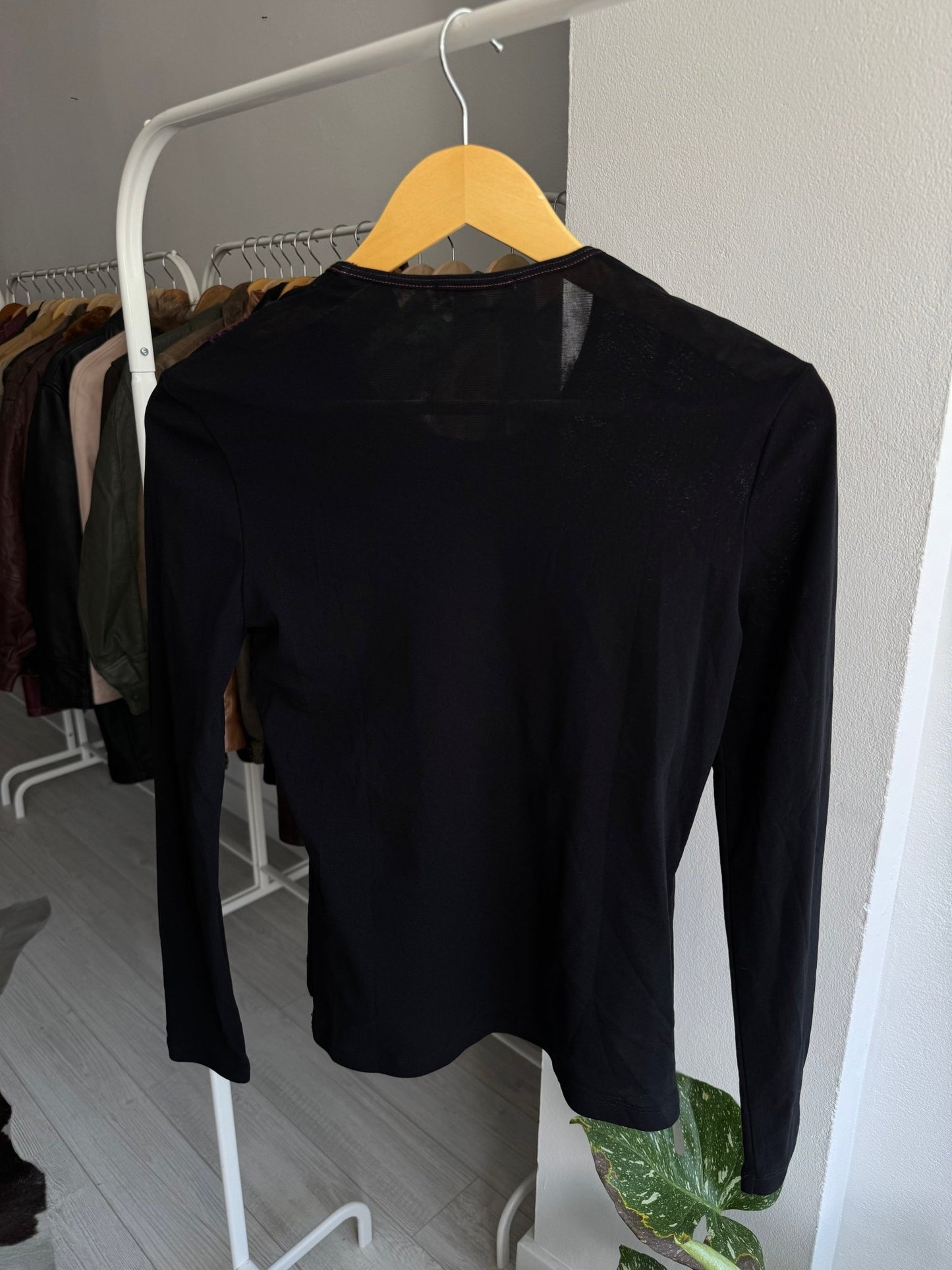 ✨ Top Y2K Printed Mesh – XS/S Damă - anbracaminte