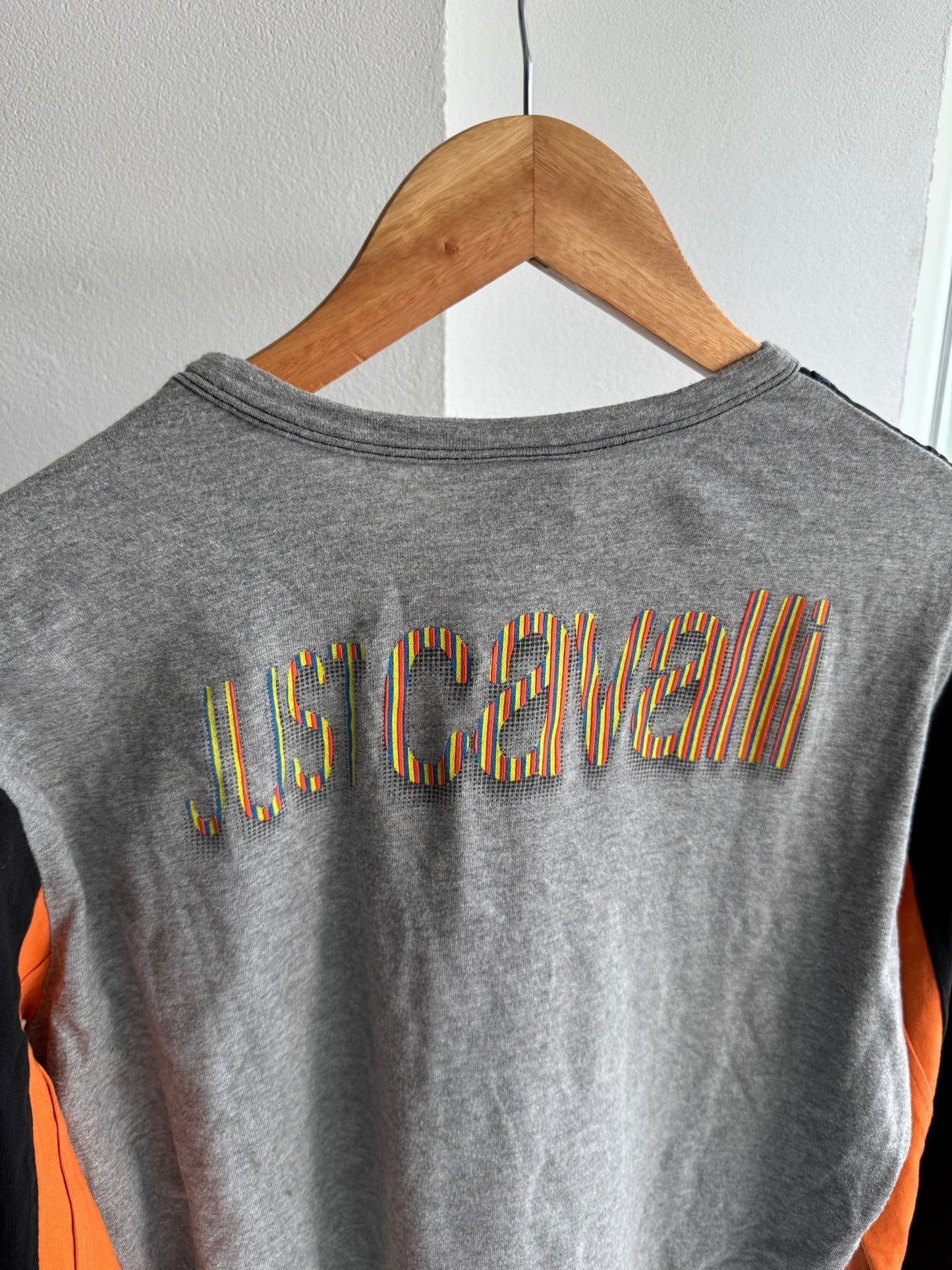 🗞️ Top Y2K Roberto Cavalli Printed – M/L Bărbați – Made in Italy - anbracaminte
