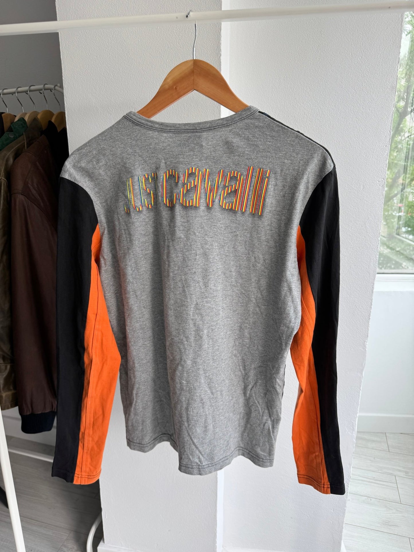 🗞️ Top Y2K Roberto Cavalli Printed – M/L Bărbați – Made in Italy - anbracaminte