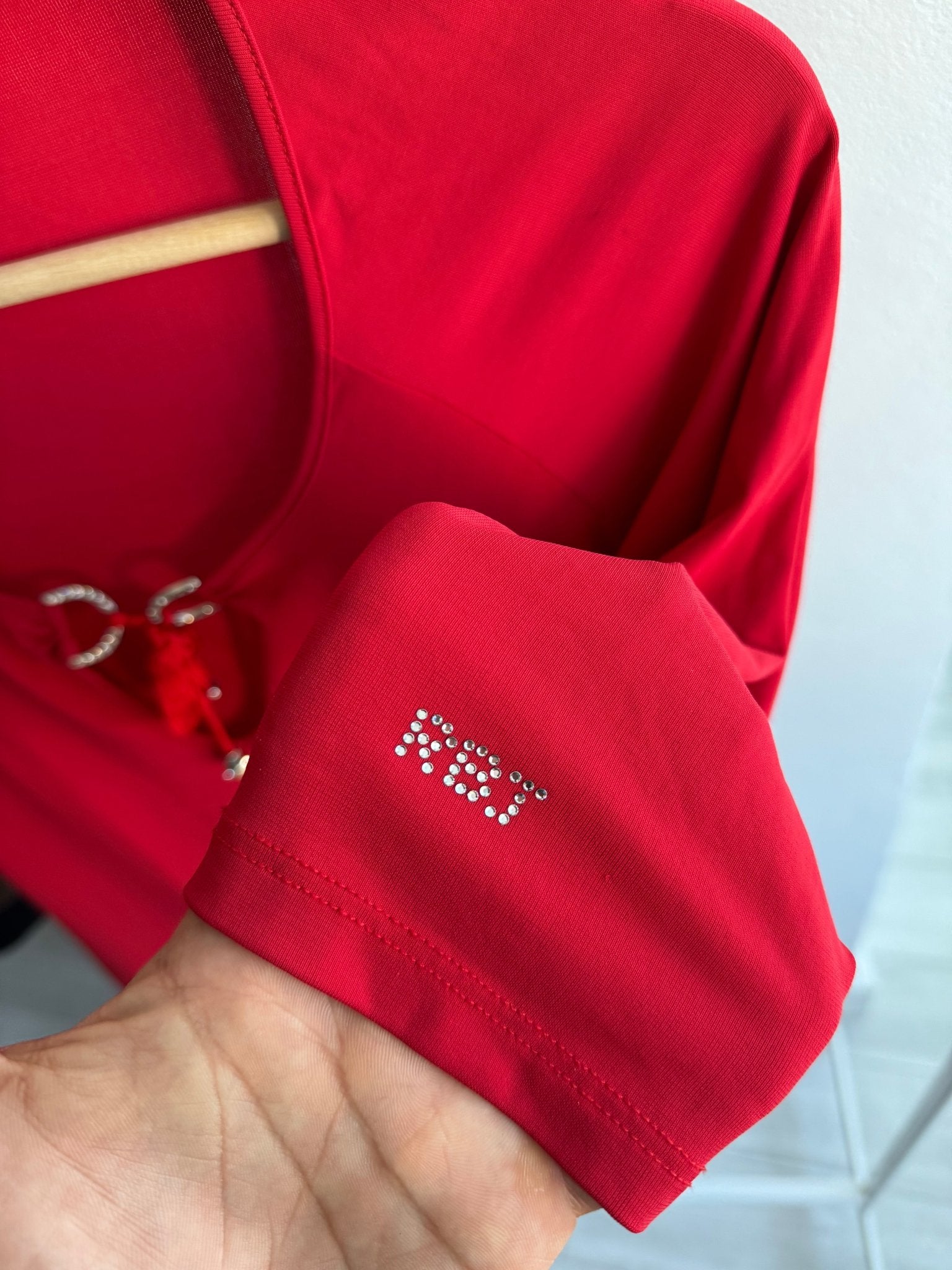 🍒 Top Y2K Rocco Barocco Red Top – EU 38 (M) – Made in Italy - anbracaminte