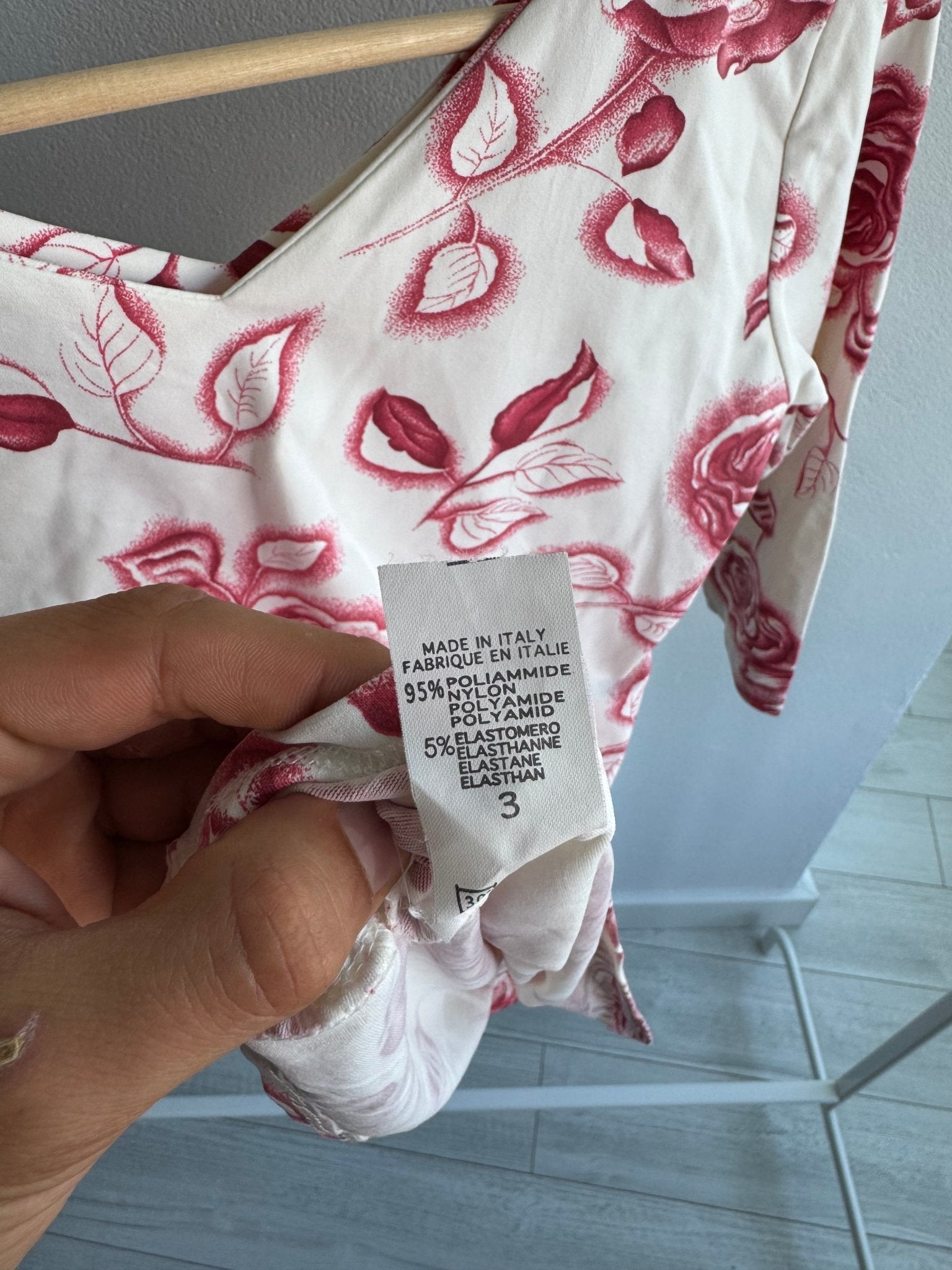 🌹 Top Y2K Rose Printed – M/L Damă – Made in Italy - anbracaminte