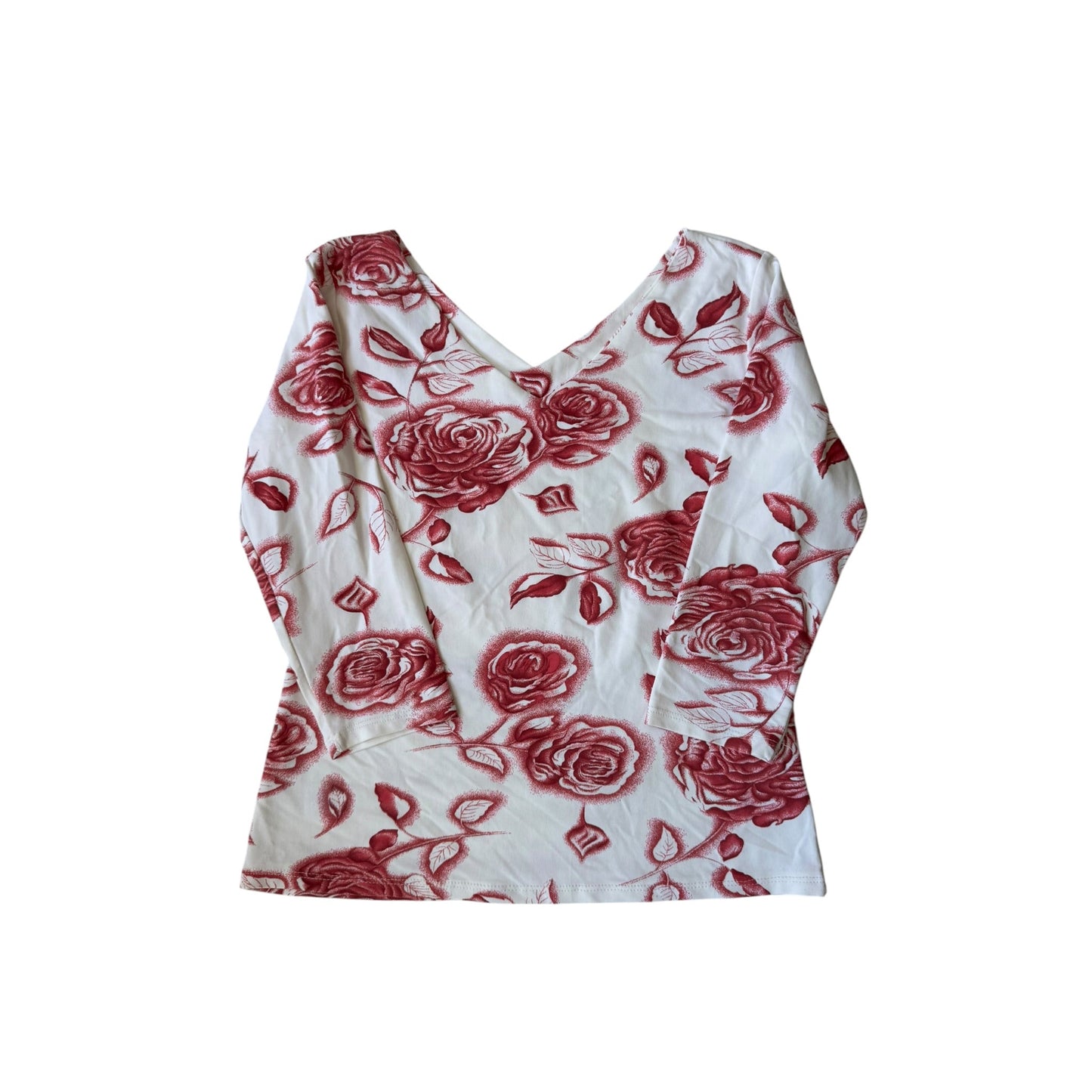 🌹 Top Y2K Rose Printed – M/L Damă – Made in Italy - anbracaminte