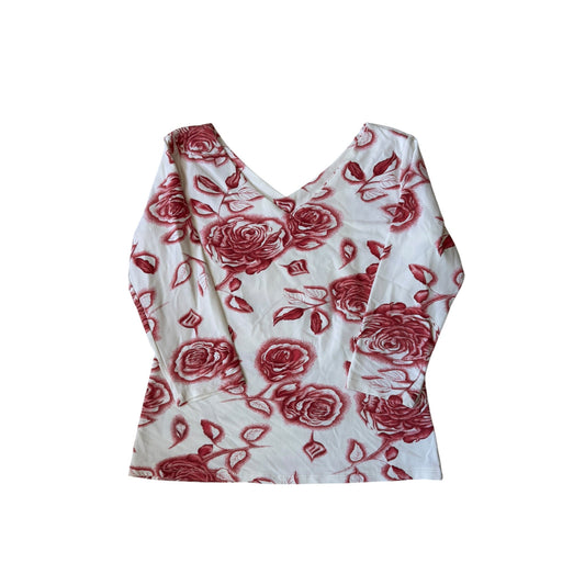 🌹 Top Y2K Rose Printed – M/L Damă – Made in Italy - anbracaminte