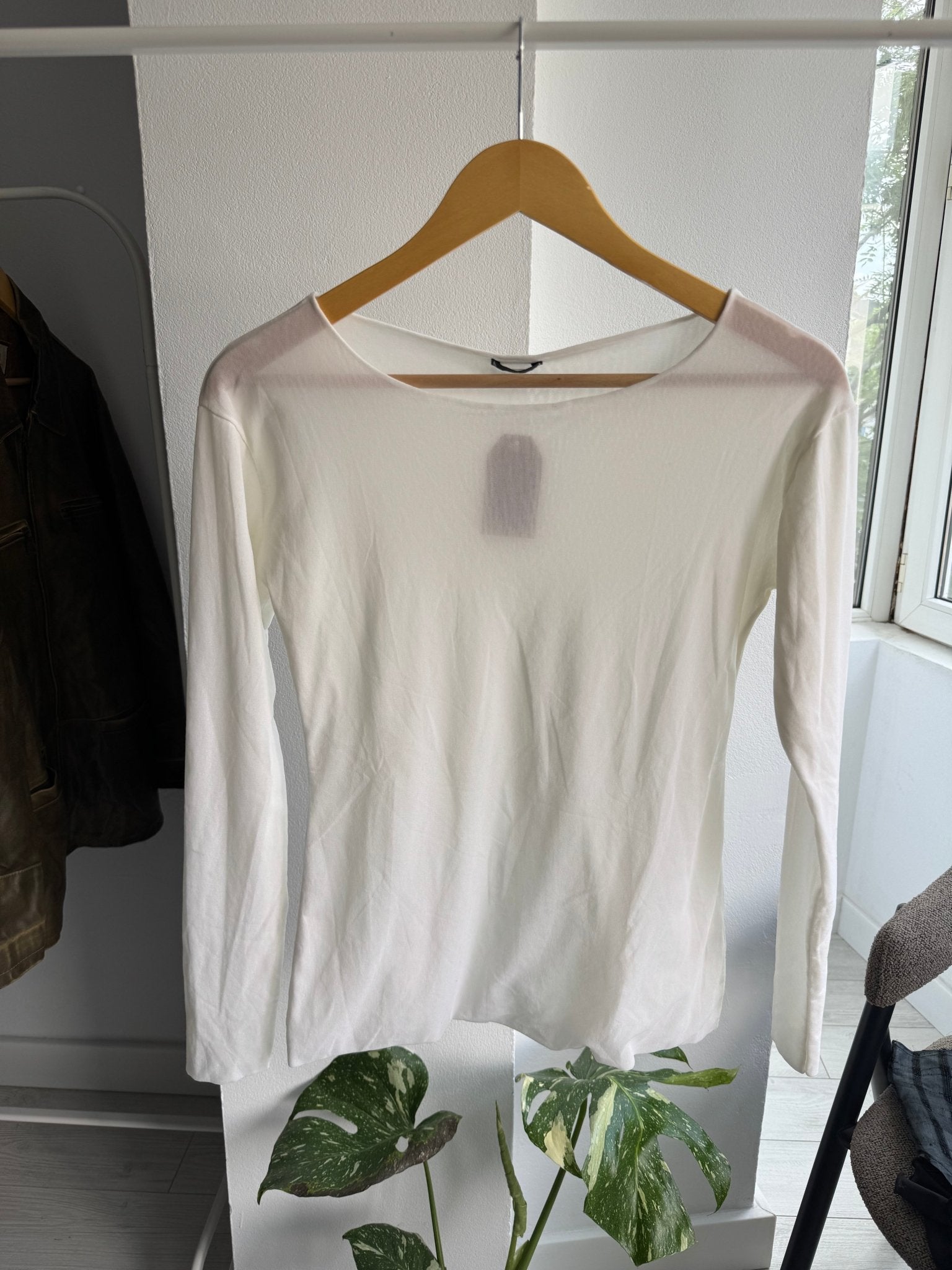 ☁️ Top Y2K White Mesh – L Damă – Made in Italy - anbracaminte