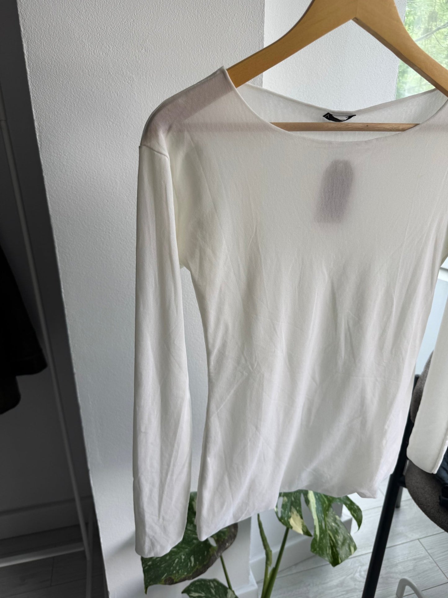 ☁️ Top Y2K White Mesh – L Damă – Made in Italy - anbracaminte