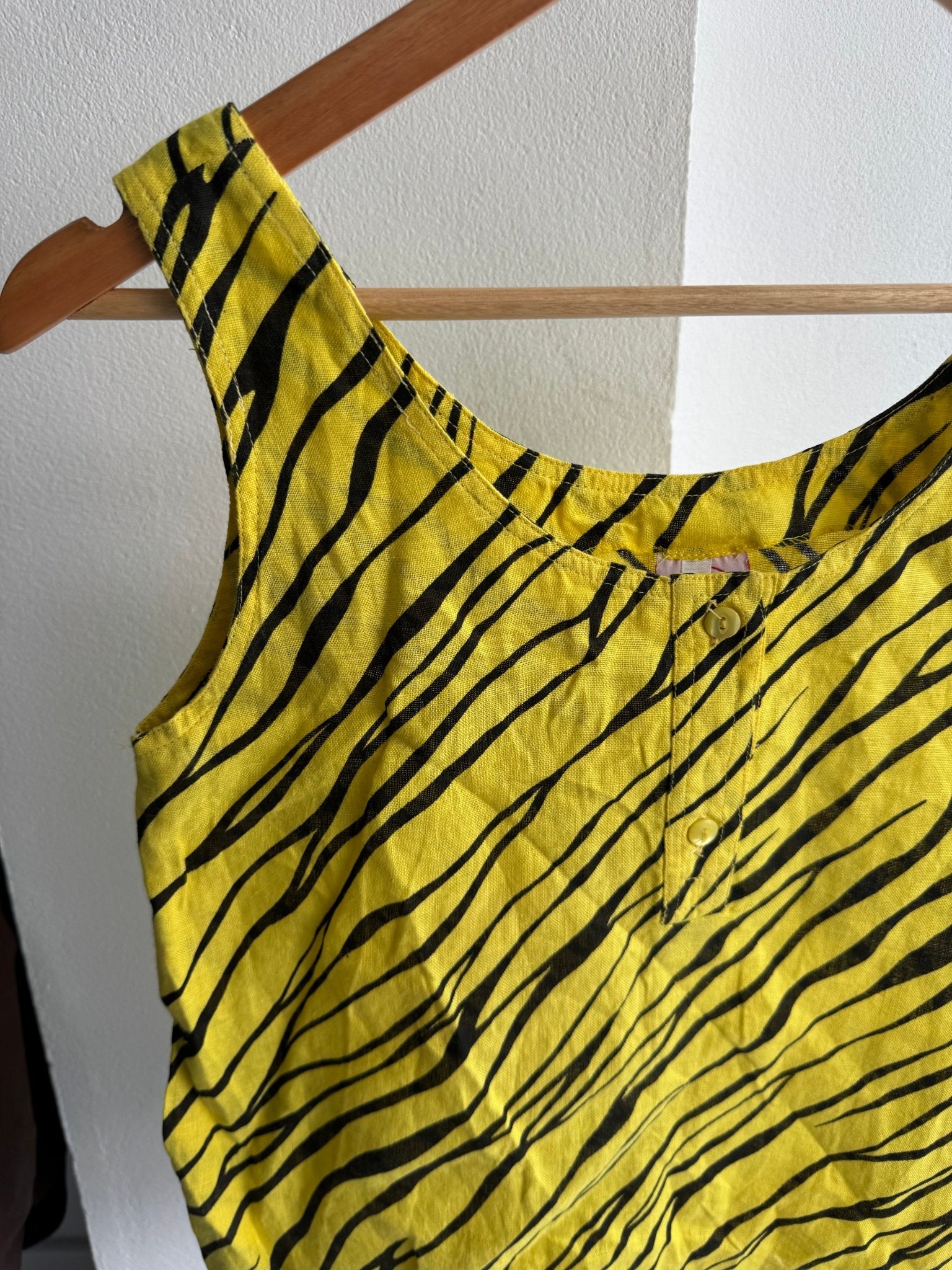 🦓 Top Y2K Zebra Print Linen – IT 42 (M) Damă - anbracaminte