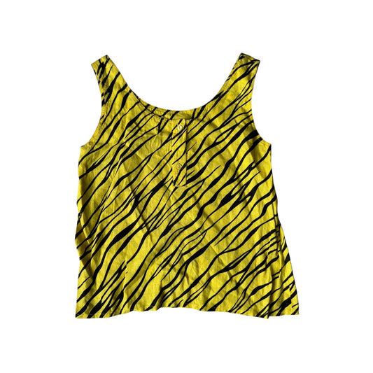 🦓 Top Y2K Zebra Print Linen – IT 42 (M) Damă - anbracaminte