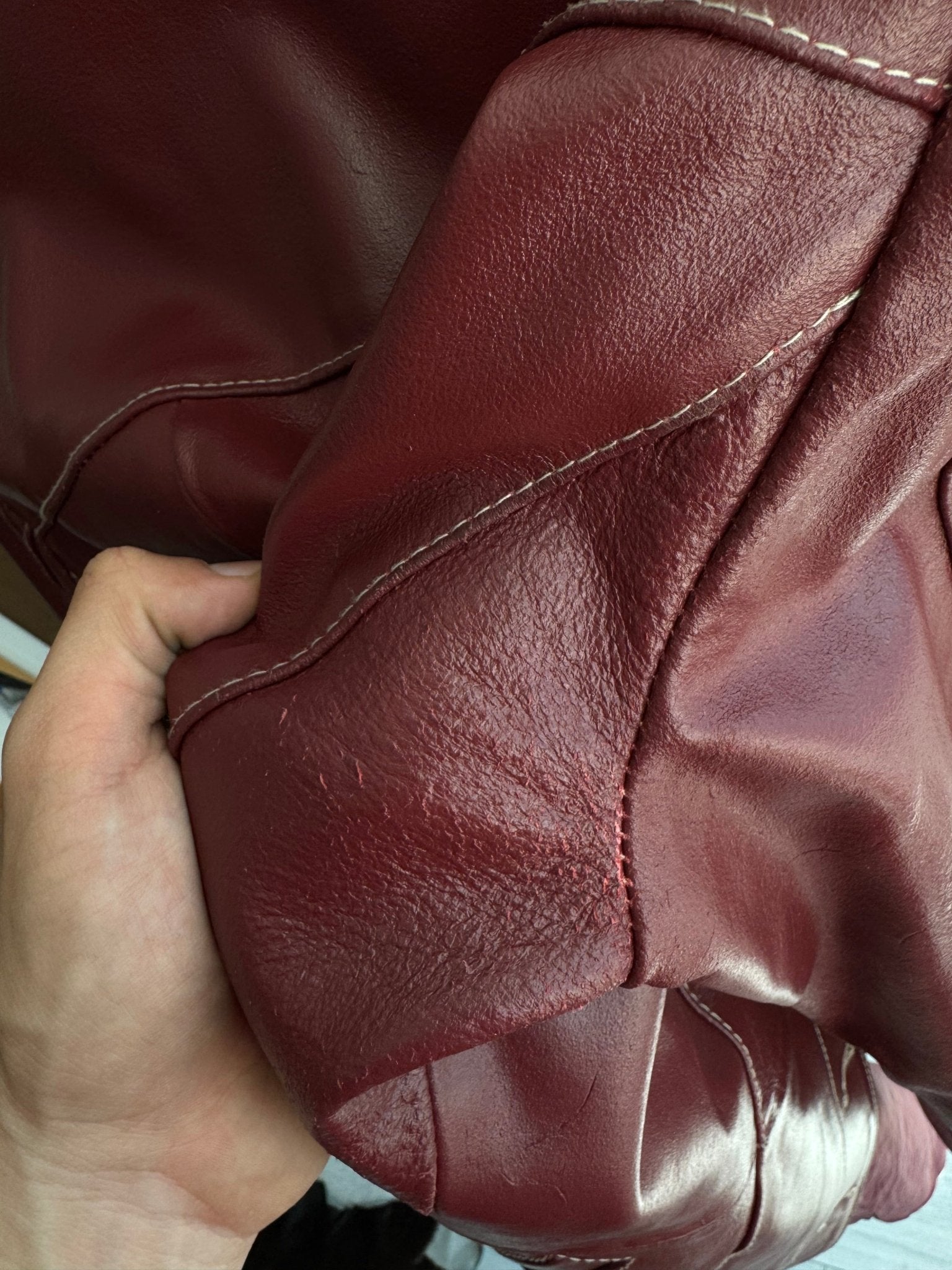 🍷 Trench Coat Vintage Damă din Piele Burgundy – M – Made in Italy - anbracaminte