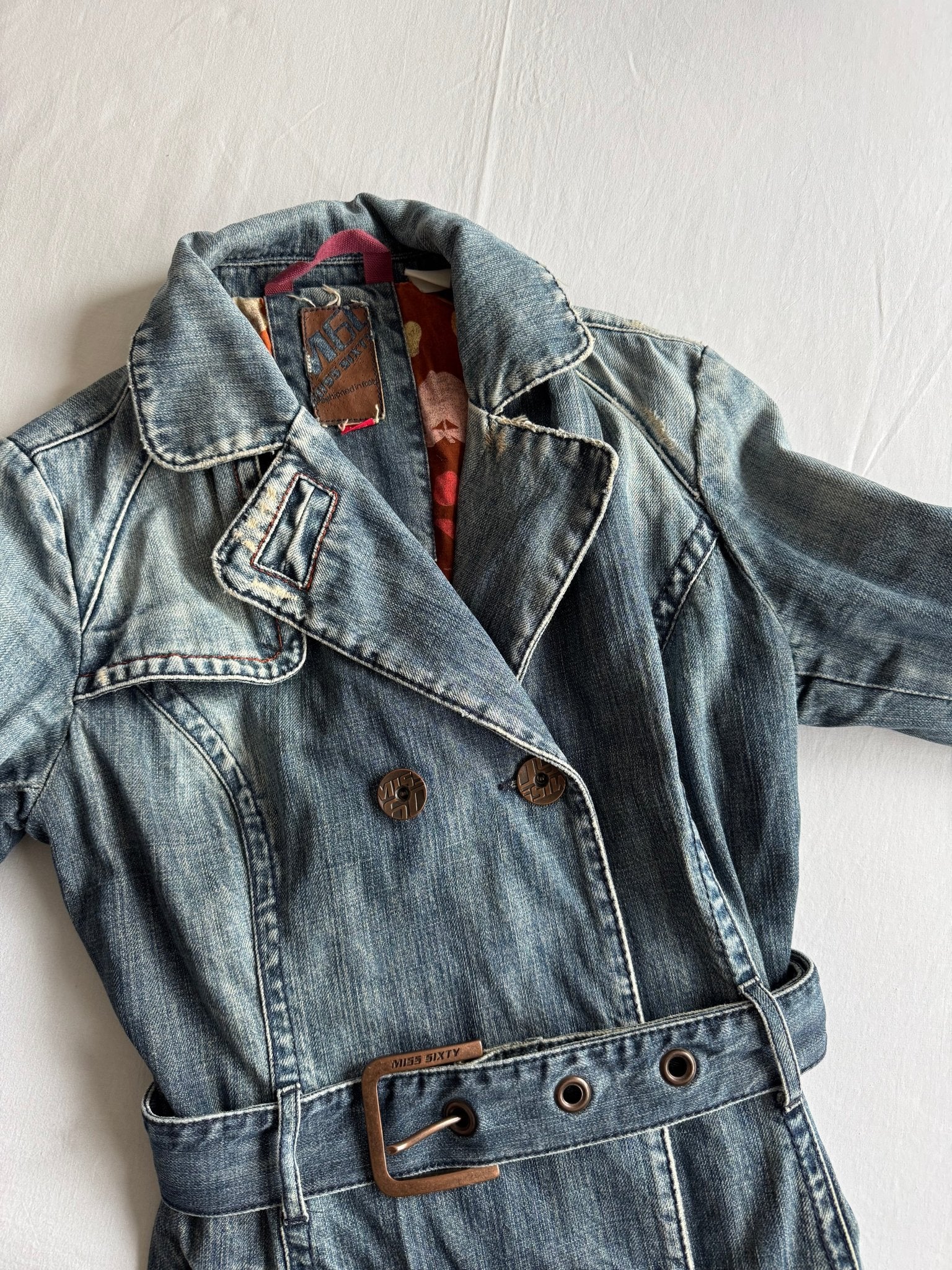 👖 Trench Coat Y2K Damă Miss Sixty Denim – L - anbracaminte