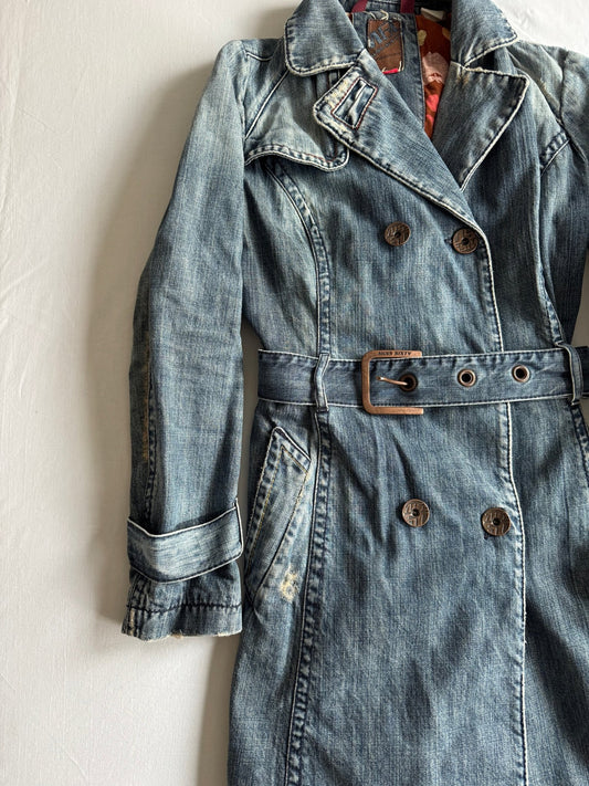 👖 Trench Coat Y2K Damă Miss Sixty Denim – L - anbracaminte