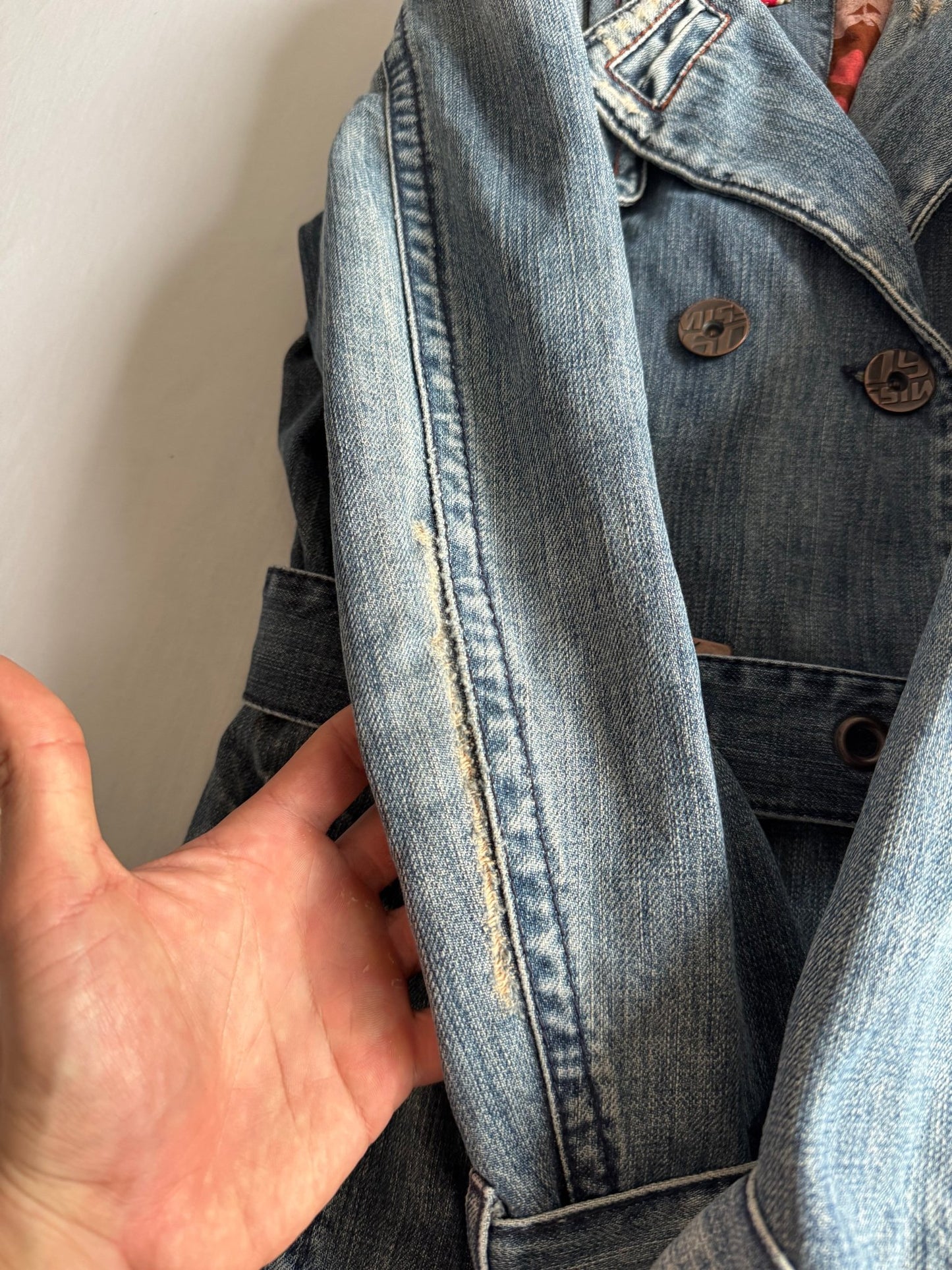 👖 Trench Coat Y2K Damă Miss Sixty Denim – L - anbracaminte
