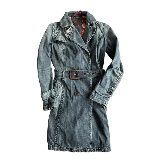 👖 Trench Coat Y2K Damă Miss Sixty Denim – L - anbracaminte