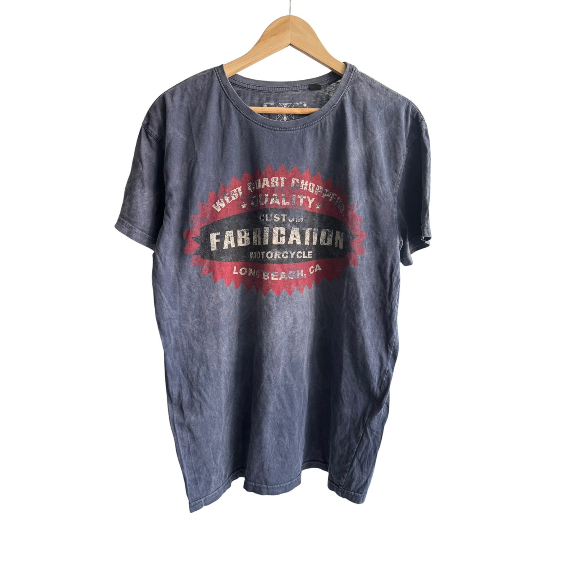 🏍️ Tricou 2010s West Coast Choppers Graphic Faded Blue – M - anbracaminte