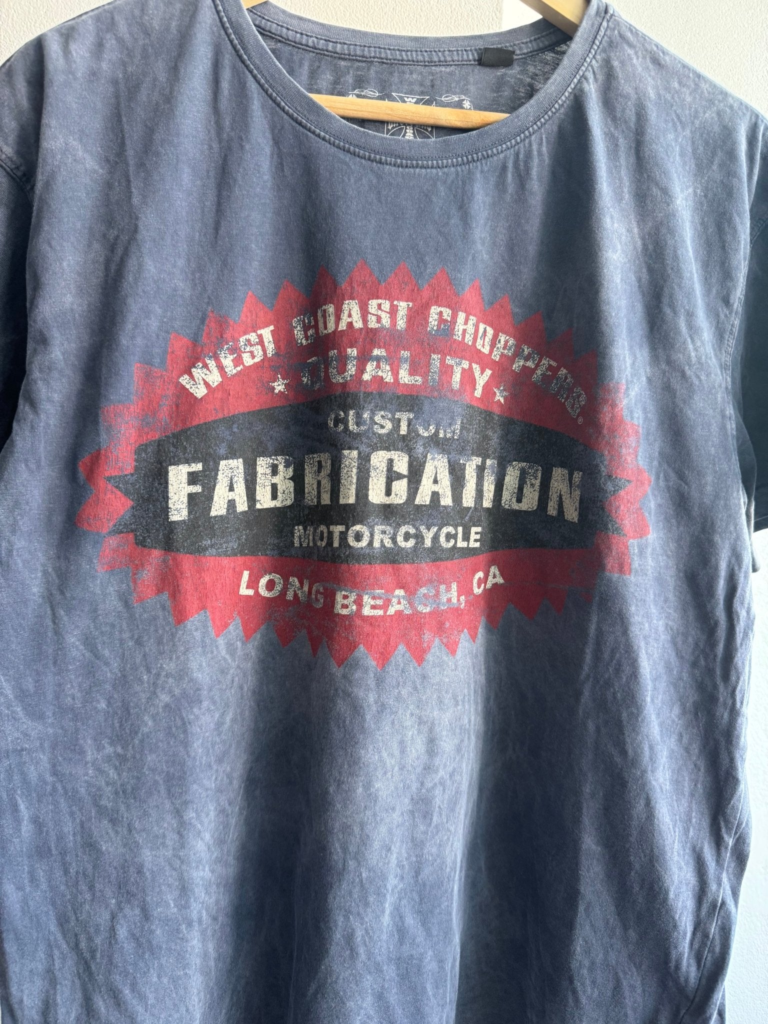 🏍️ Tricou 2010s West Coast Choppers Graphic Faded Blue – M - anbracaminte