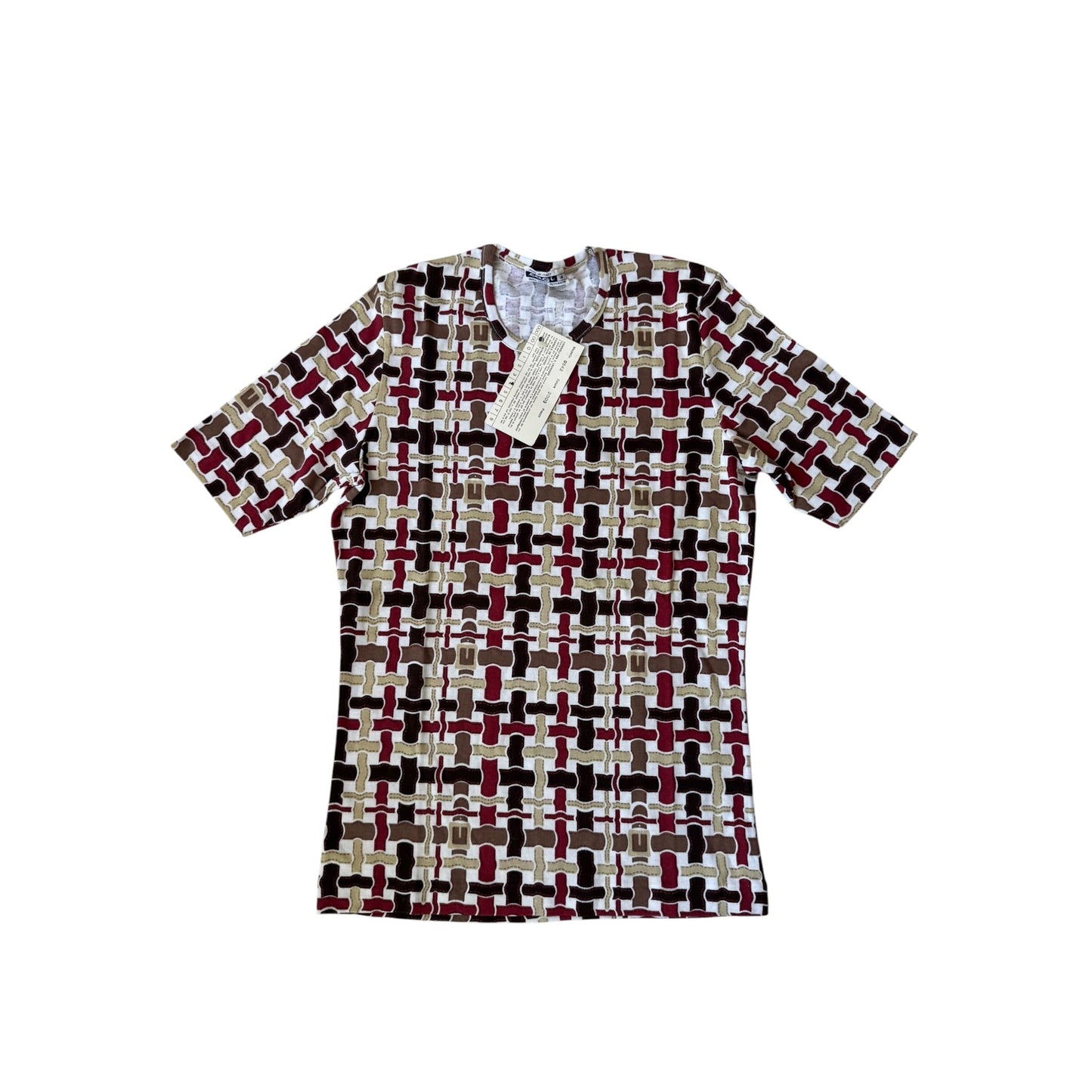 🏷️ Tricou 80’s Printed – L Damă – Made in Italy – New With Tags - anbracaminte