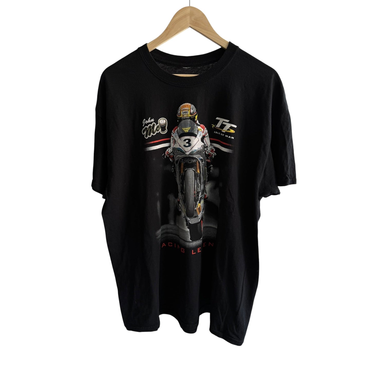 🏍️ Tricou Graphic Isle of Man John McGuinness – Approx. L/XL Bărbați - anbracaminte