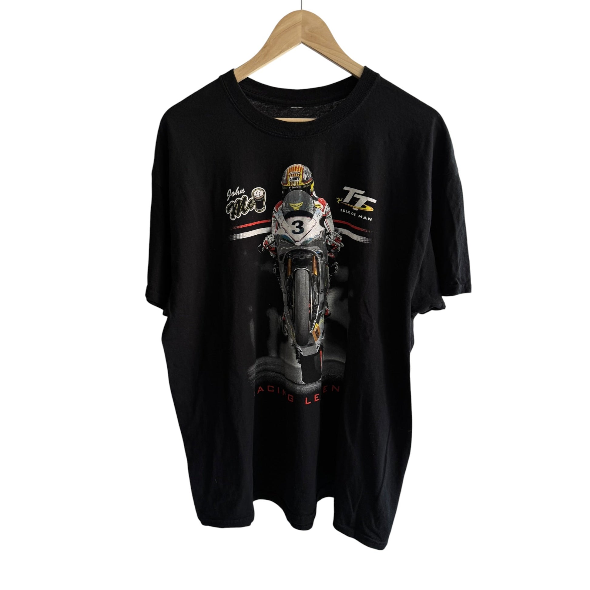 🏍️ Tricou Graphic Isle of Man John McGuinness – Approx. L/XL Bărbați - anbracaminte