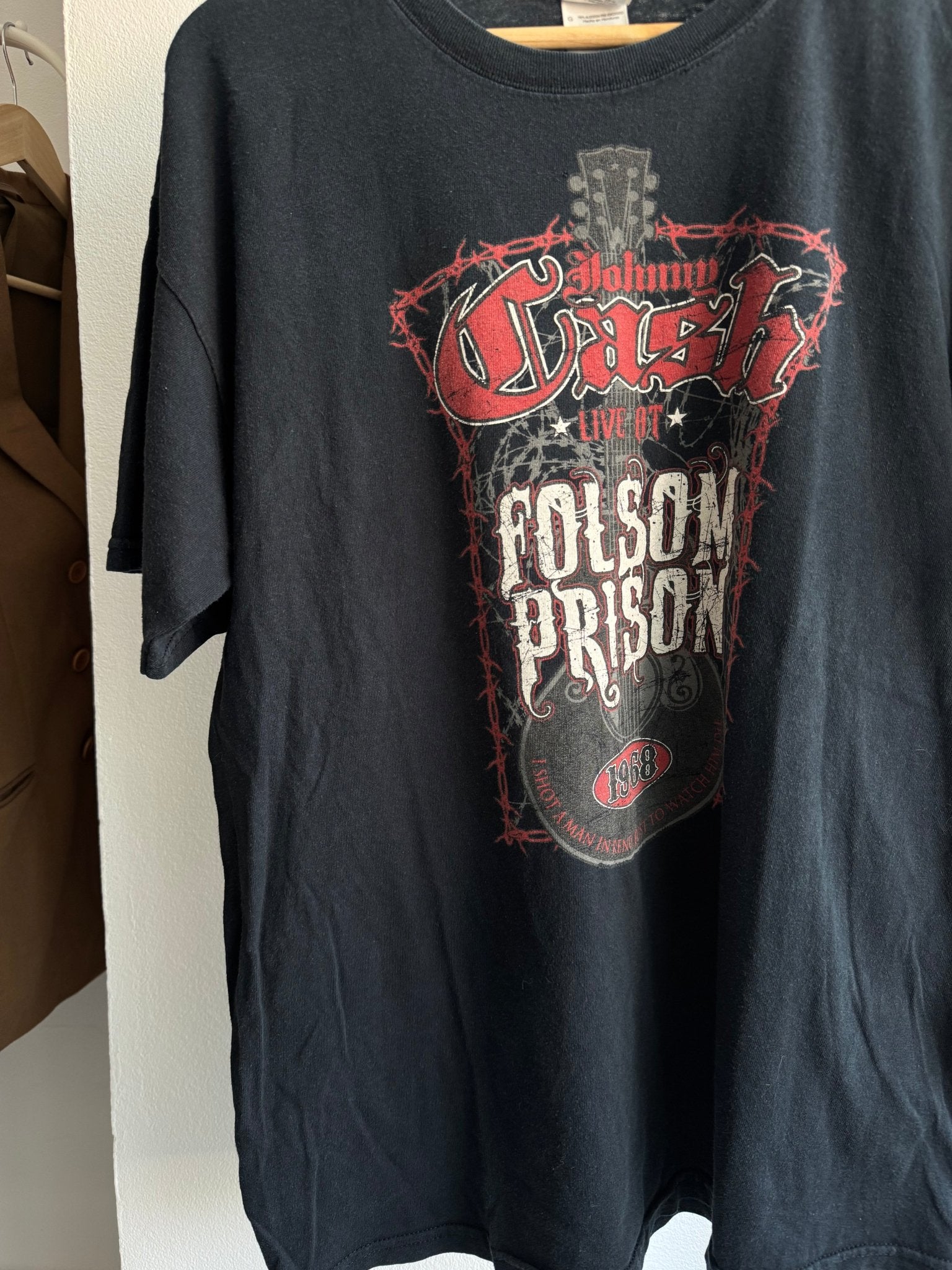 🎸 Tricou Johnny Cash – Live in Folsom Prison Graphic Tee – L (2010s Reprint) - anbracaminte