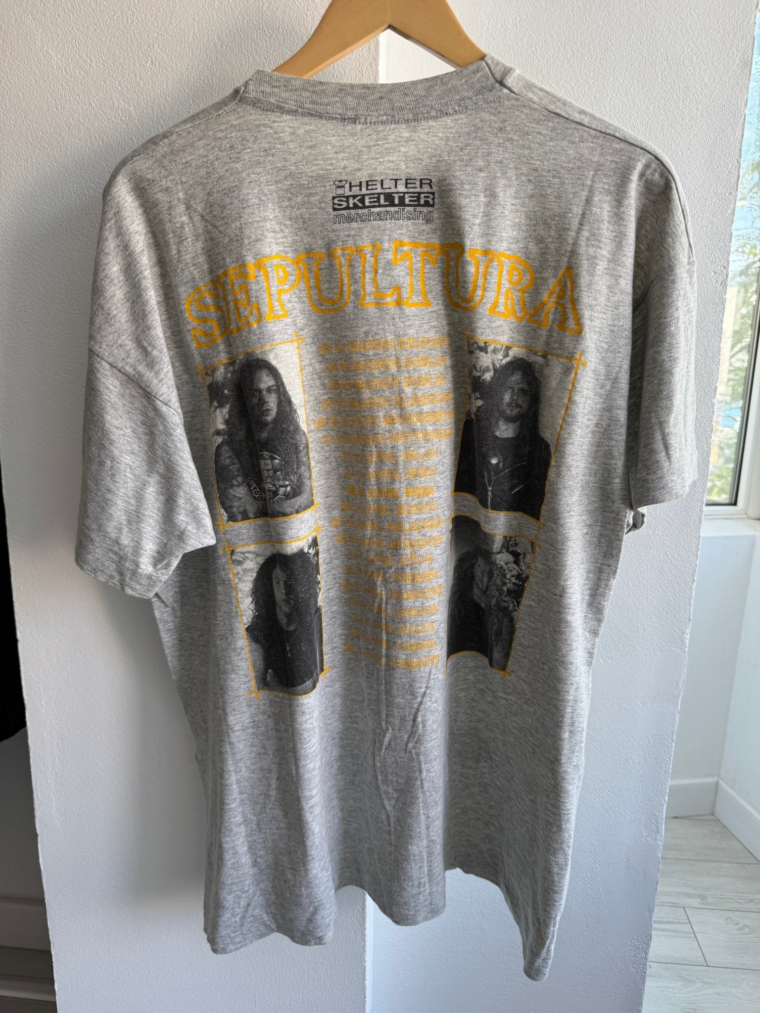 🤘 Tricou Tour Early 90’s Sepultura – XL – Single Stitch - anbracaminte