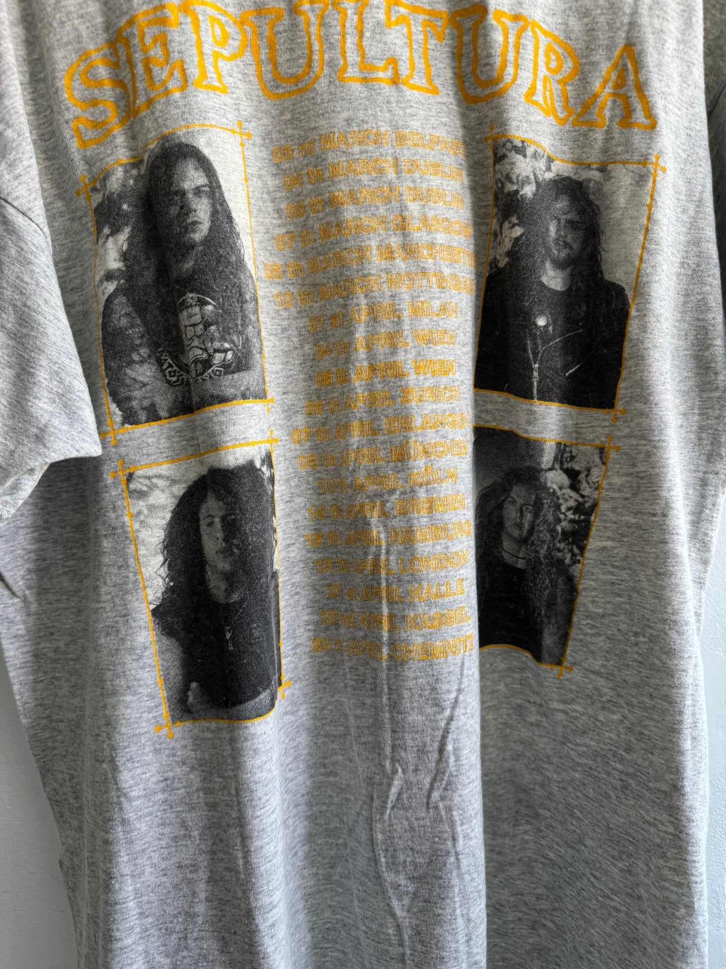 🤘 Tricou Tour Early 90’s Sepultura – XL – Single Stitch - anbracaminte