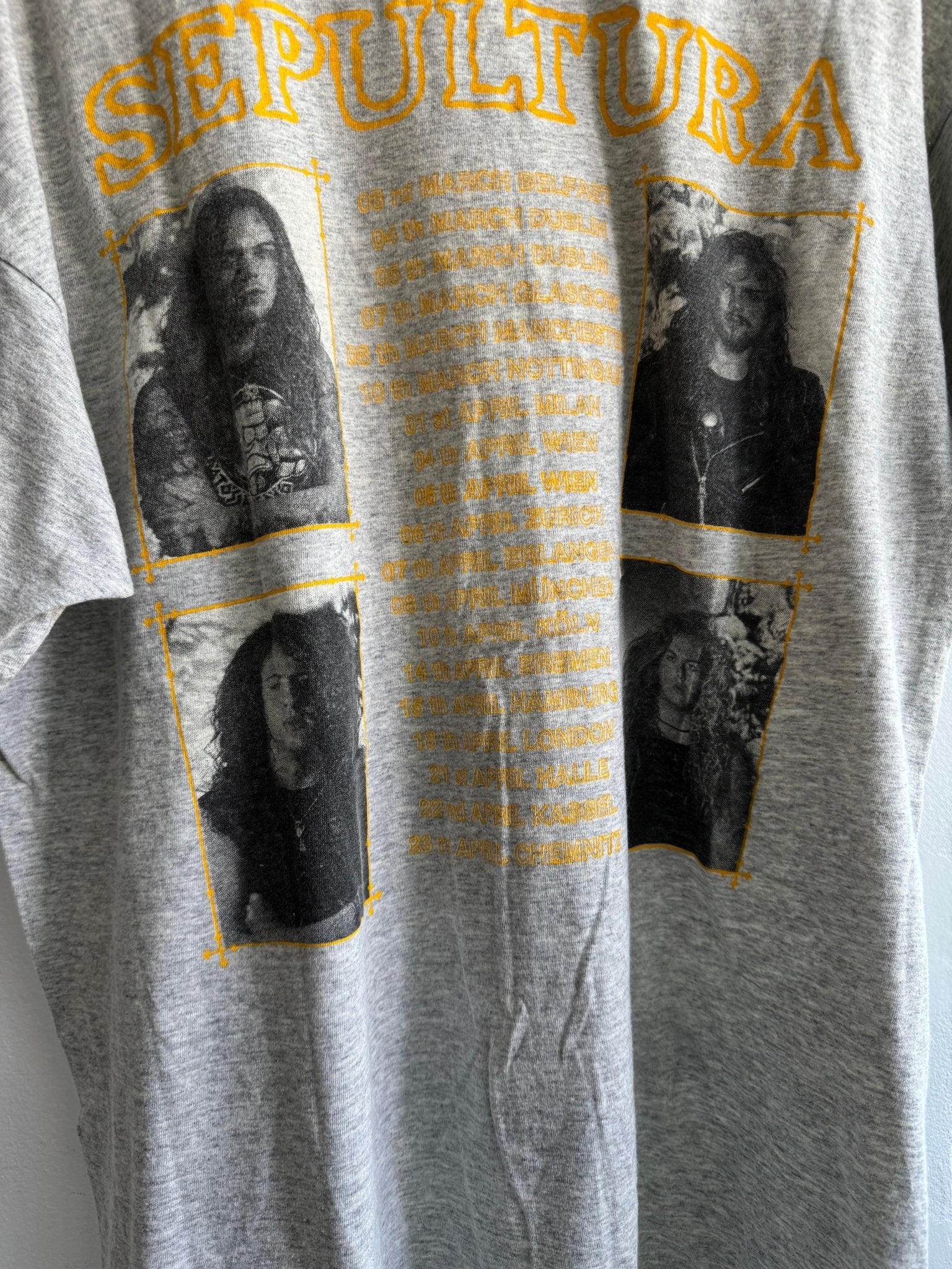 🤘 Tricou Tour Early 90’s Sepultura – XL – Single Stitch - anbracaminte