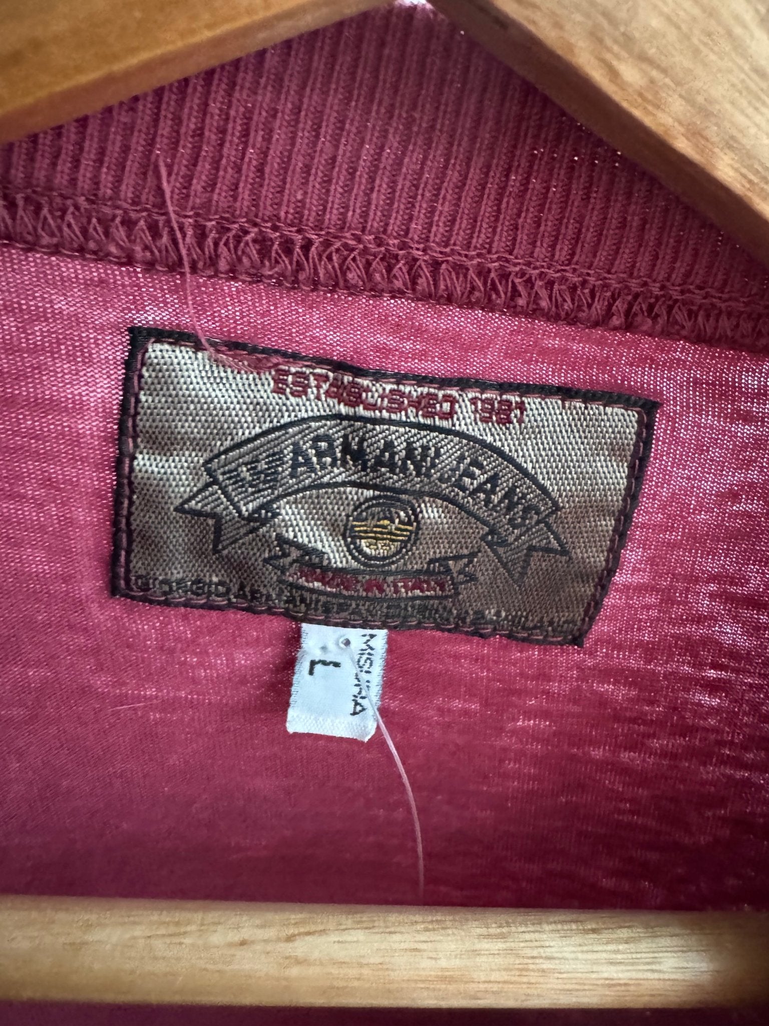 🖐️ 🖐️ Tricou Vintage 80’s Giorgio Armani Graphic – L – Made in Italy - anbracaminte