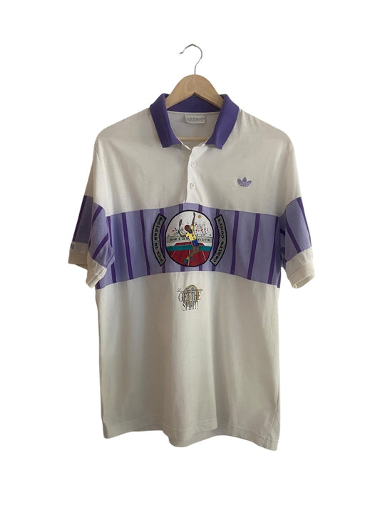 🎾 Tricou Vintage Adidas Polo Tennis „At The Centre Court” – Mărime 52 (potrivit L) - anbracaminte