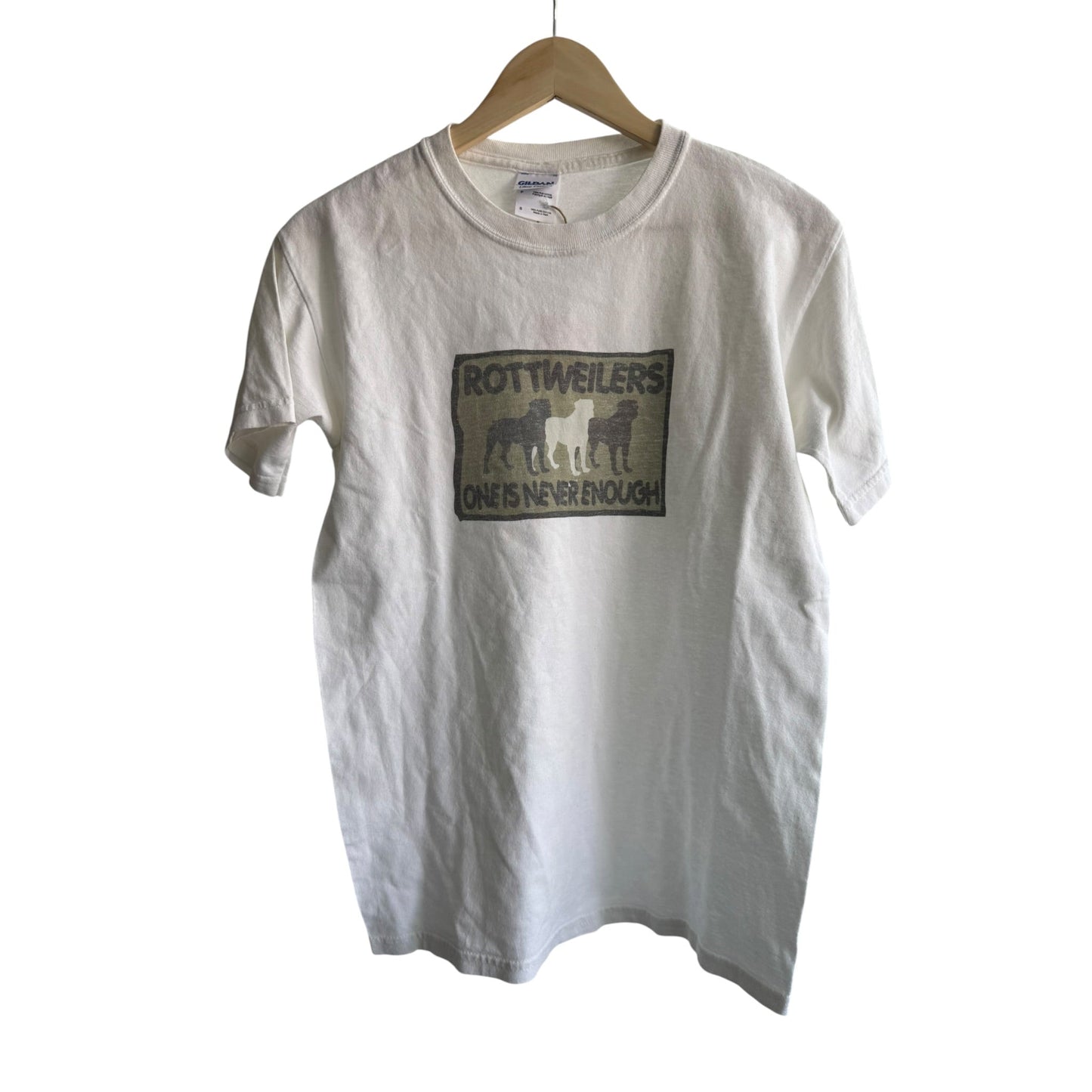 🐶 Tricou Vintage Graphic Rottweiler Alb – S - anbracaminte