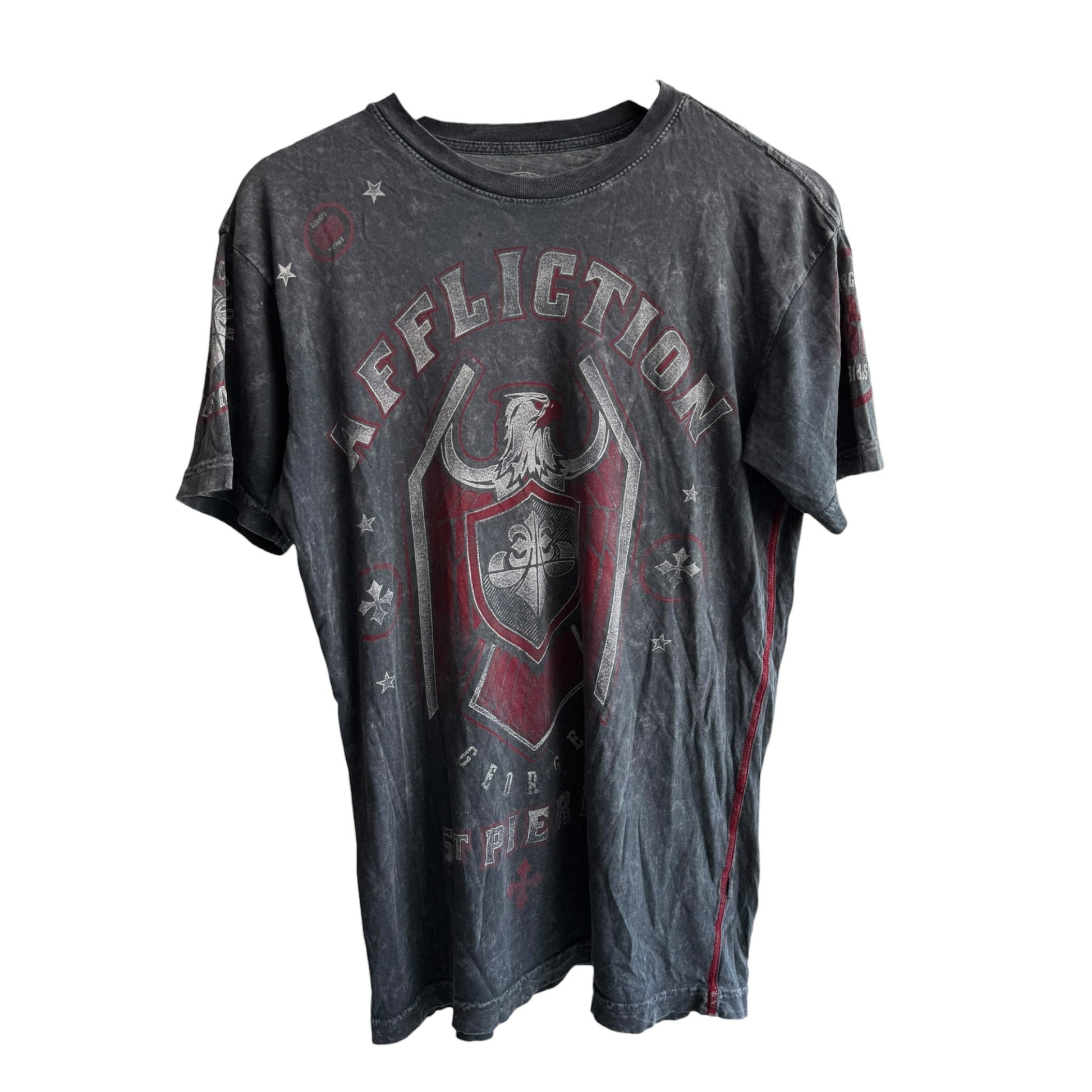 🥊 Tricou Y2K Affliction Clothing Graphic – S – Made in USA (Distressed) - anbracaminte