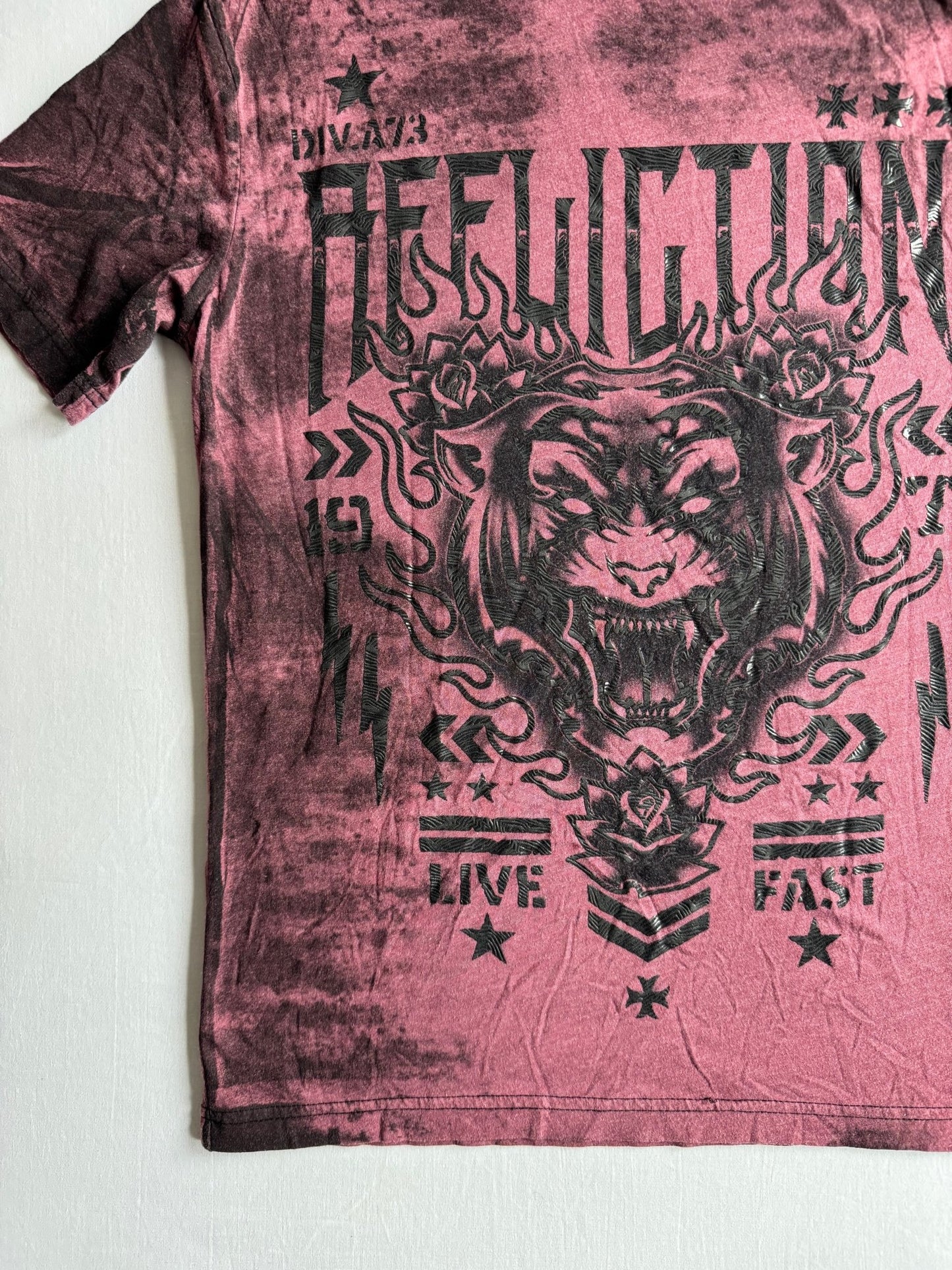 🏍️ Tricou Y2K Affliction Printed – M - anbracaminte