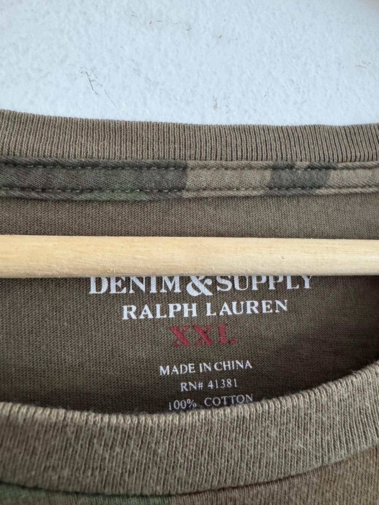 🪖 Tricou Y2K Denim & Supply Ralph Lauren Camo – XL (XXL) - anbracaminte