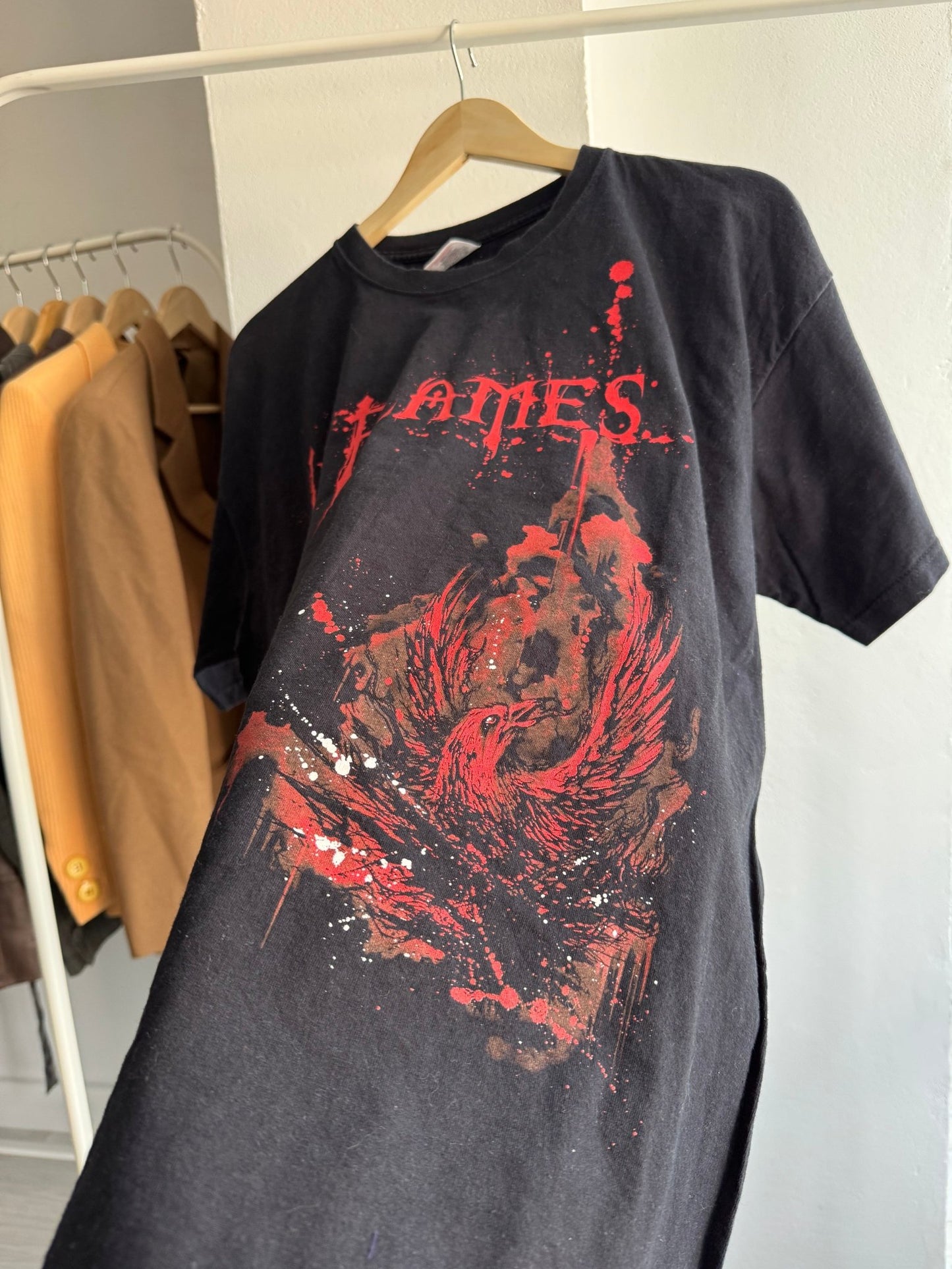 🎙️ Tricou Y2K In Flames Band Tee – XL - anbracaminte