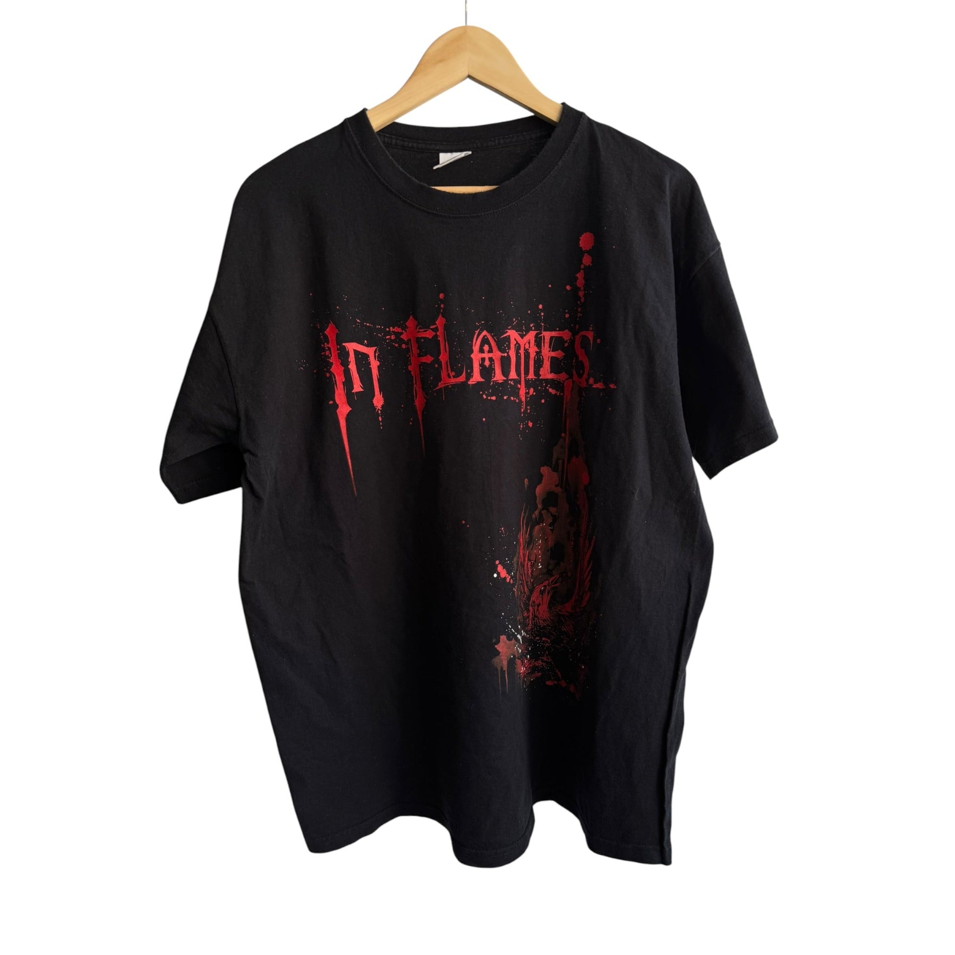 🎙️ Tricou Y2K In Flames Band Tee – XL - anbracaminte