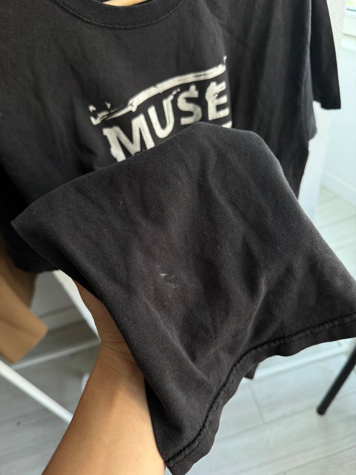 🎸 Tricou Y2K Muse Band Tee – M (Faded & Distressed) - anbracaminte