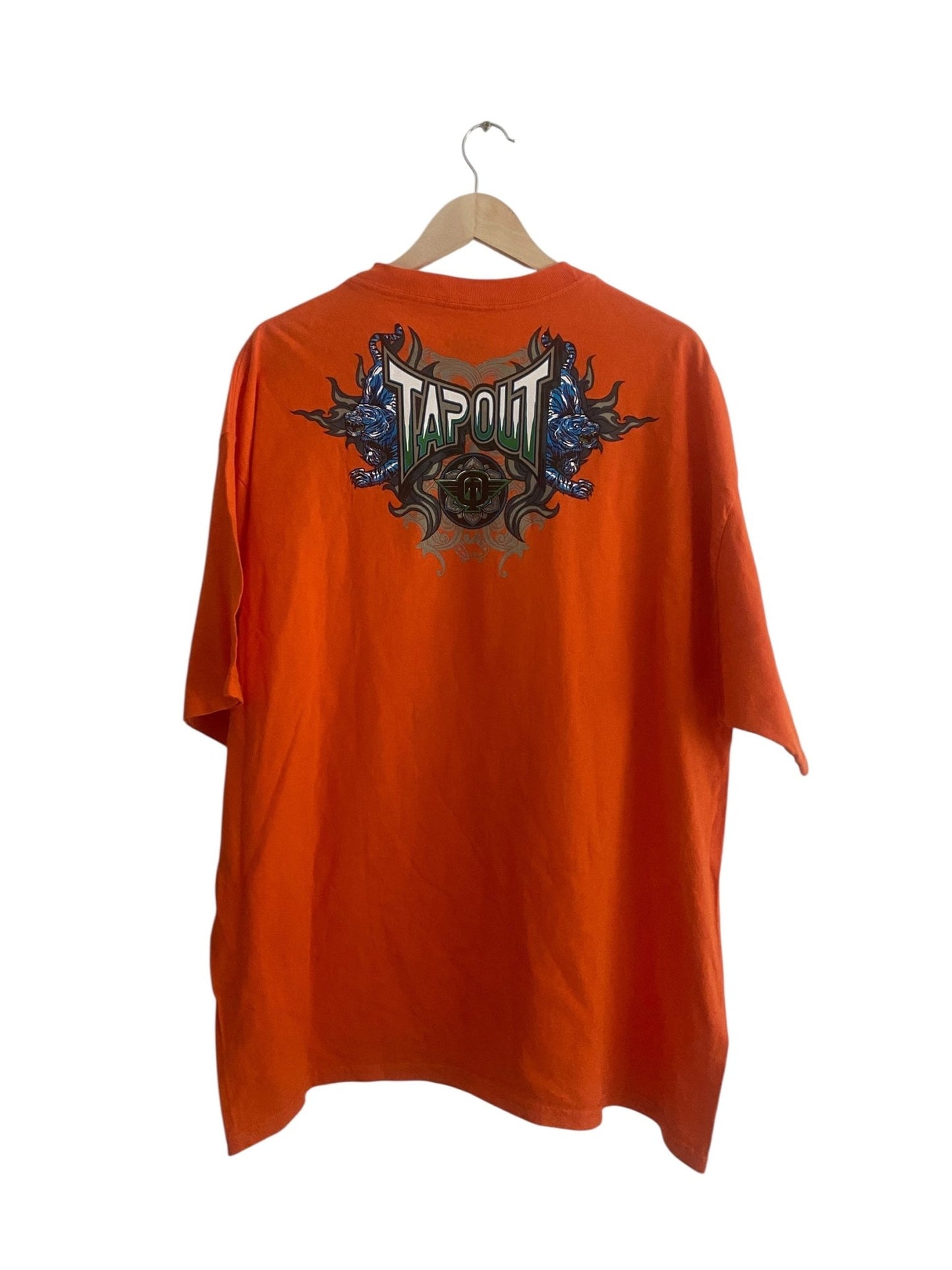 👕 Tricou Y2K Tapout Printat – Portocaliu, Heavy Cotton - anbracaminte