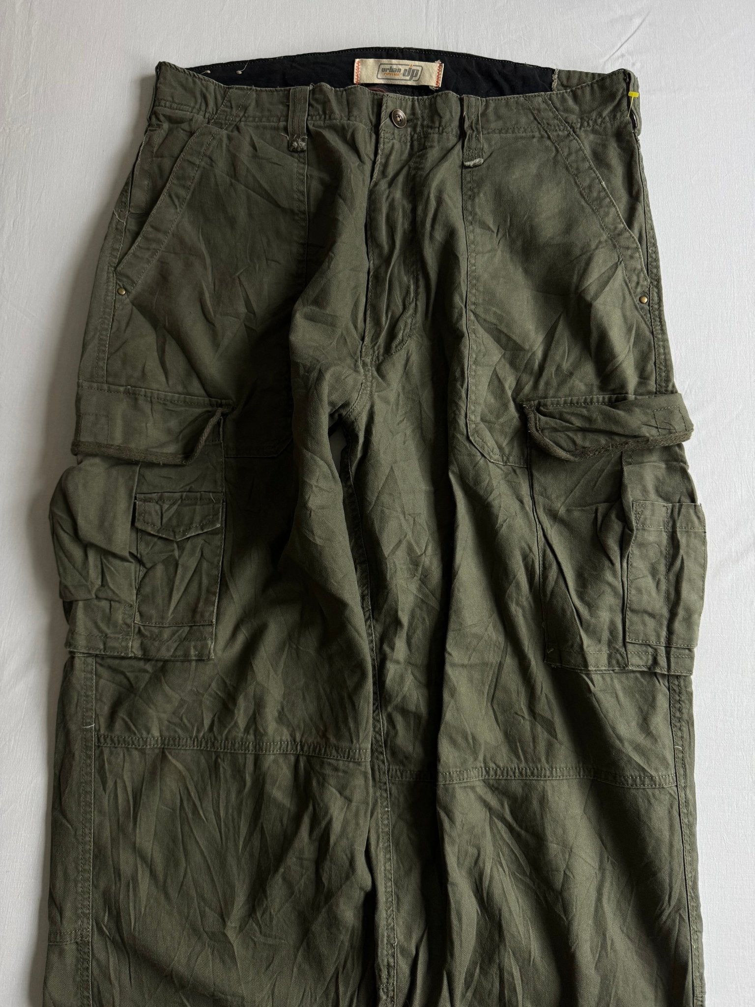 🪖 Urban Pipeline Baggy Cargo Pants – Military Green – W36 x L34 - anbracaminte