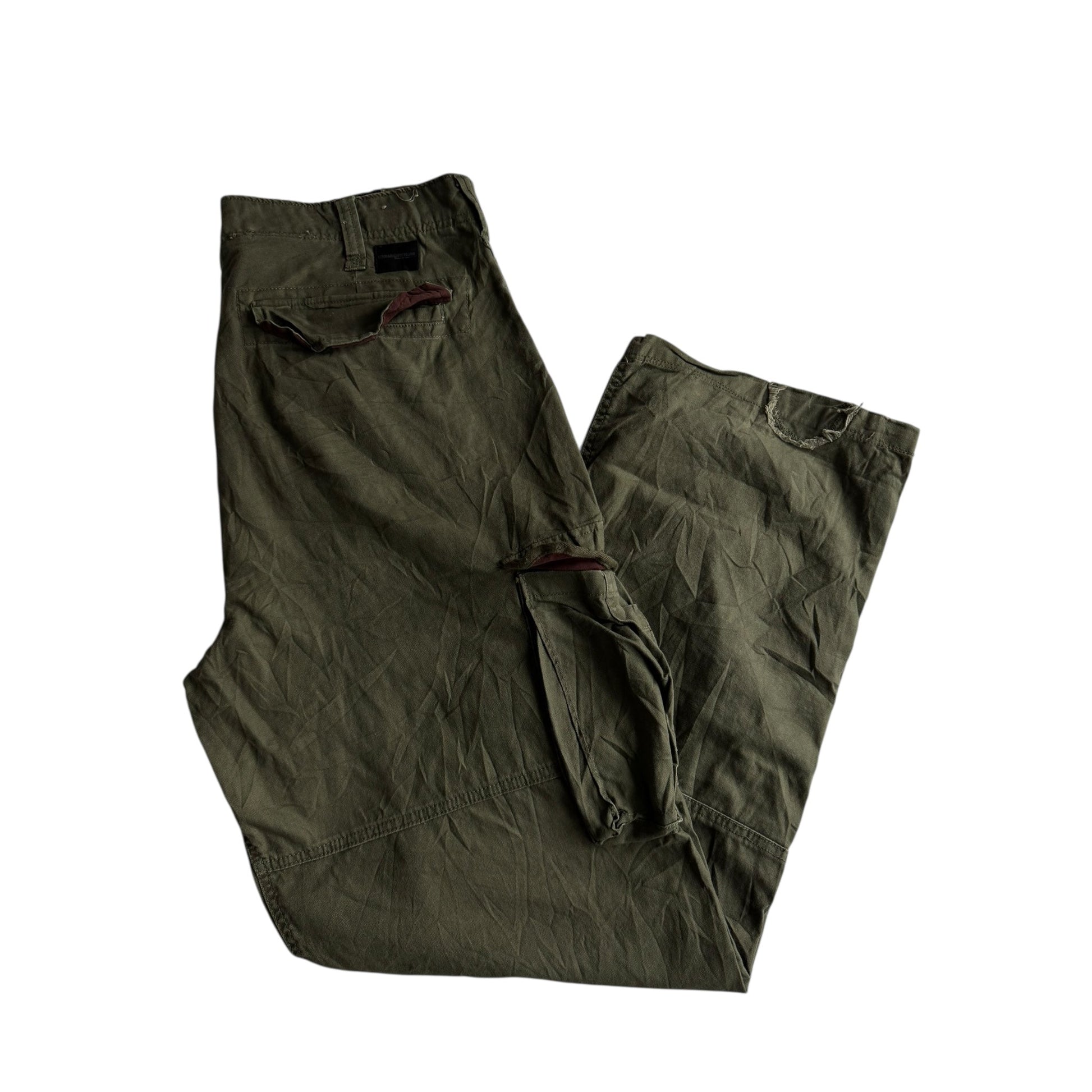 🪖 Urban Pipeline Baggy Cargo Pants – Military Green – W36 x L34 - anbracaminte