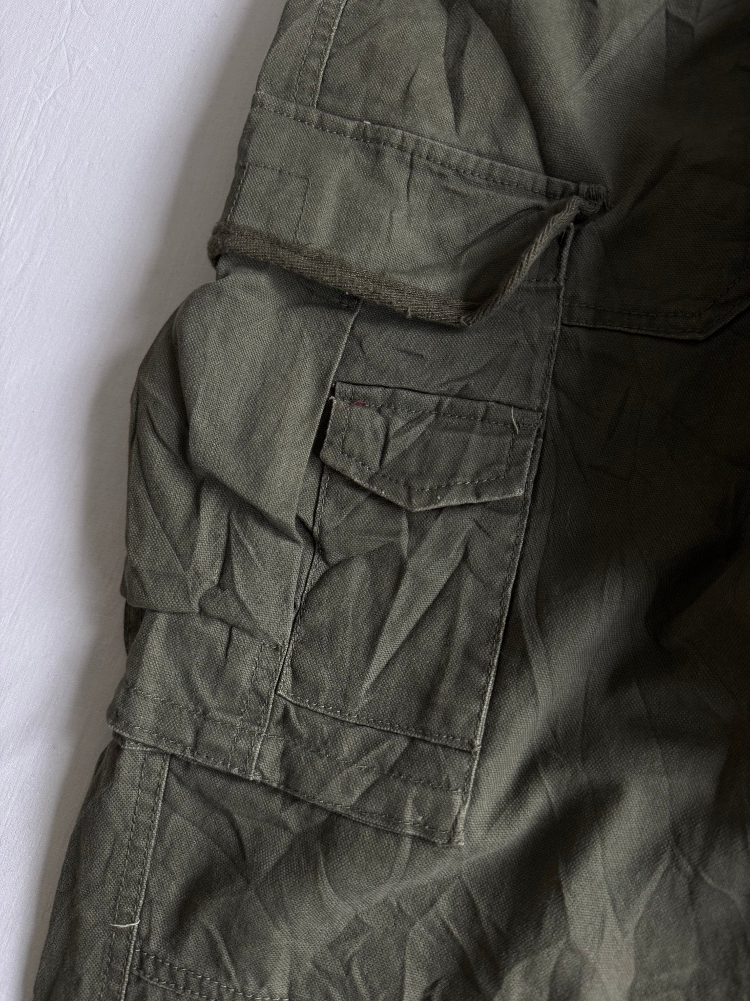 🪖 Urban Pipeline Baggy Cargo Pants – Military Green – W36 x L34 - anbracaminte