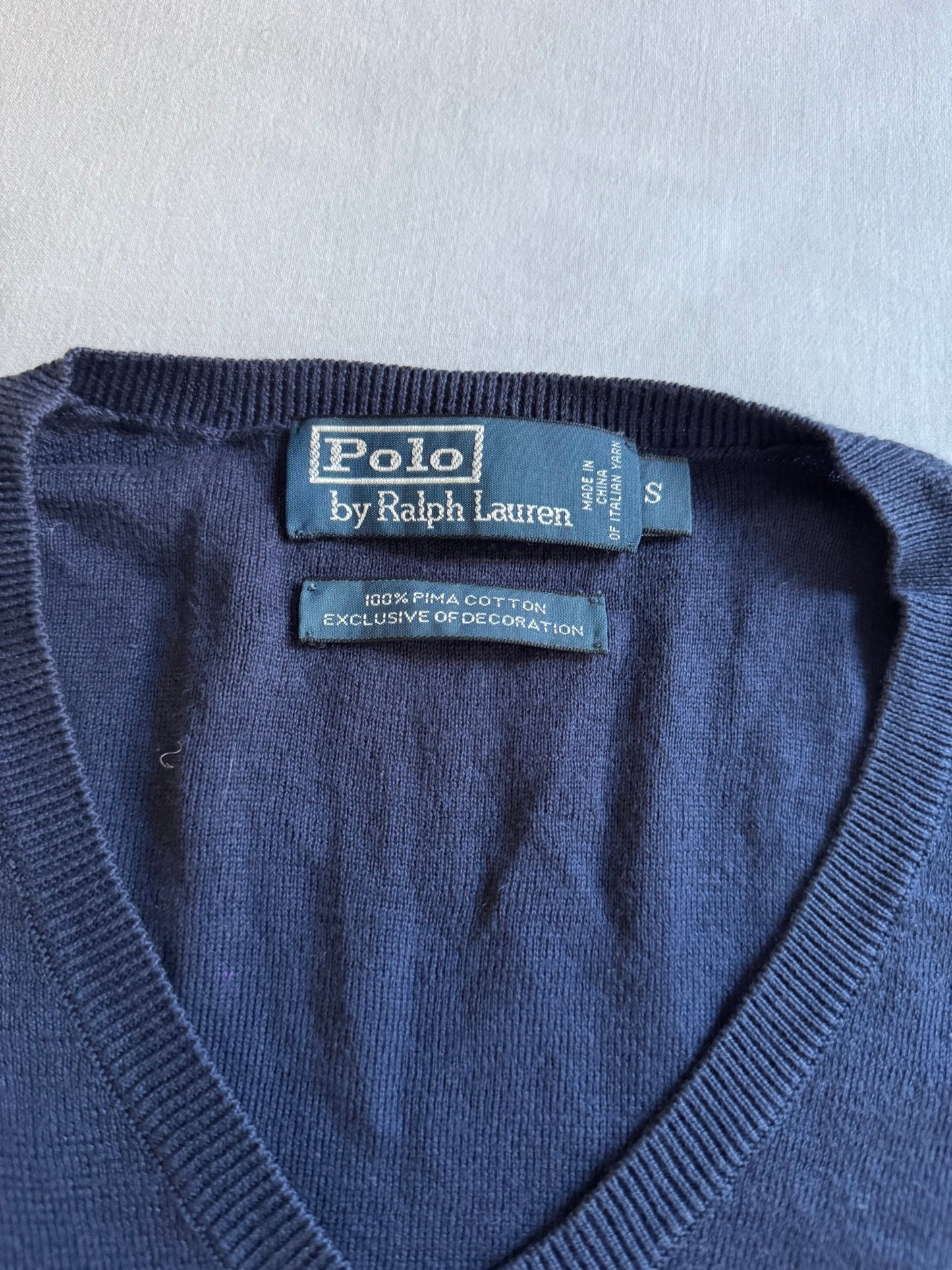 🐴 Vestă Polo Ralph Lauren V - neck navy – mărimea S - anbracaminte