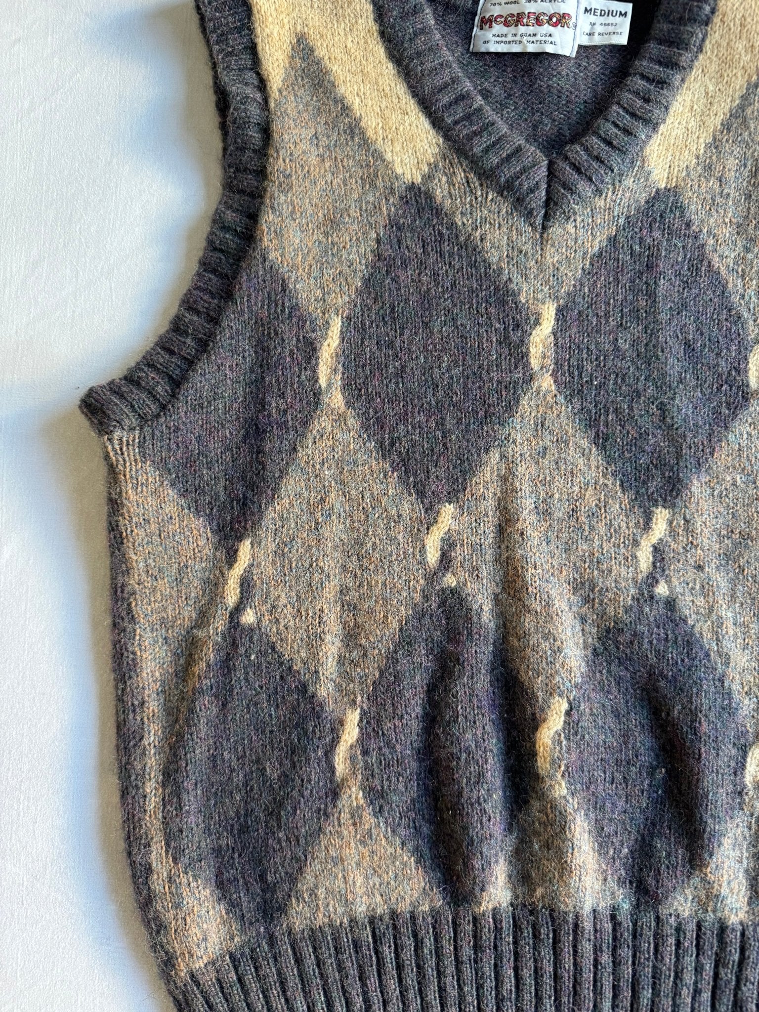 🧶 Vestă Tricotată McGregor Anii ’80 (Mărime M) - anbracaminte
