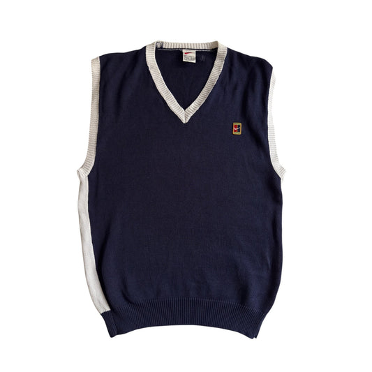 🎾 Vestă Tricotată Vintage Nike Challenge Court V - Neck – Mărimea M - anbracaminte
