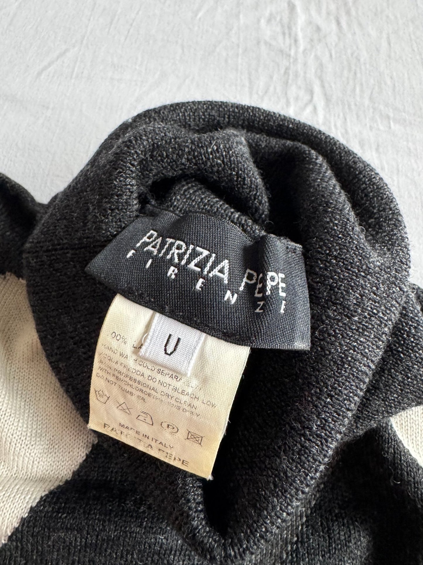 🧶 Vestă Y2K Damă Patrizia Pepe cu Model Argyle din Lână – Aprox. S/M - anbracaminte