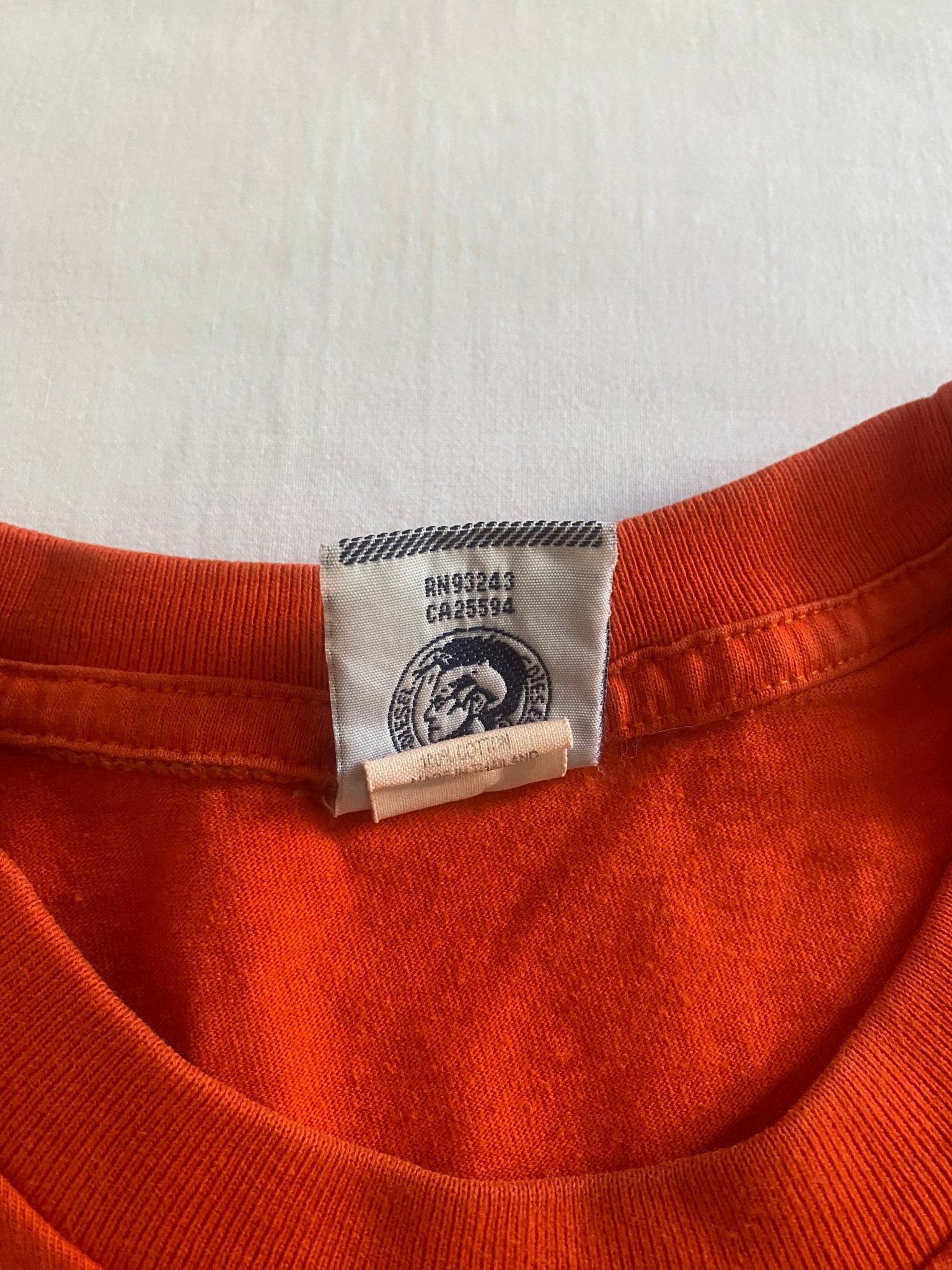 Vintage 90's Diesel Orange Printed Shirt - anbracaminte