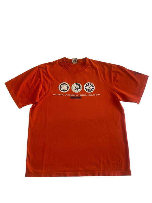 Vintage 90's Diesel Orange Printed Shirt - anbracaminte