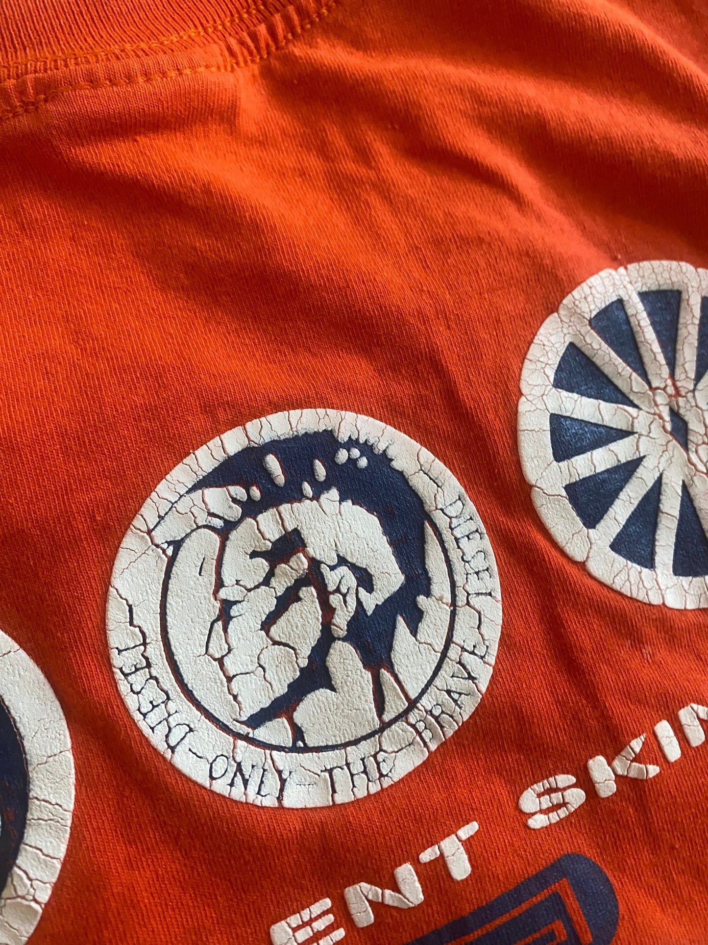 Vintage 90's Diesel Orange Printed Shirt - anbracaminte