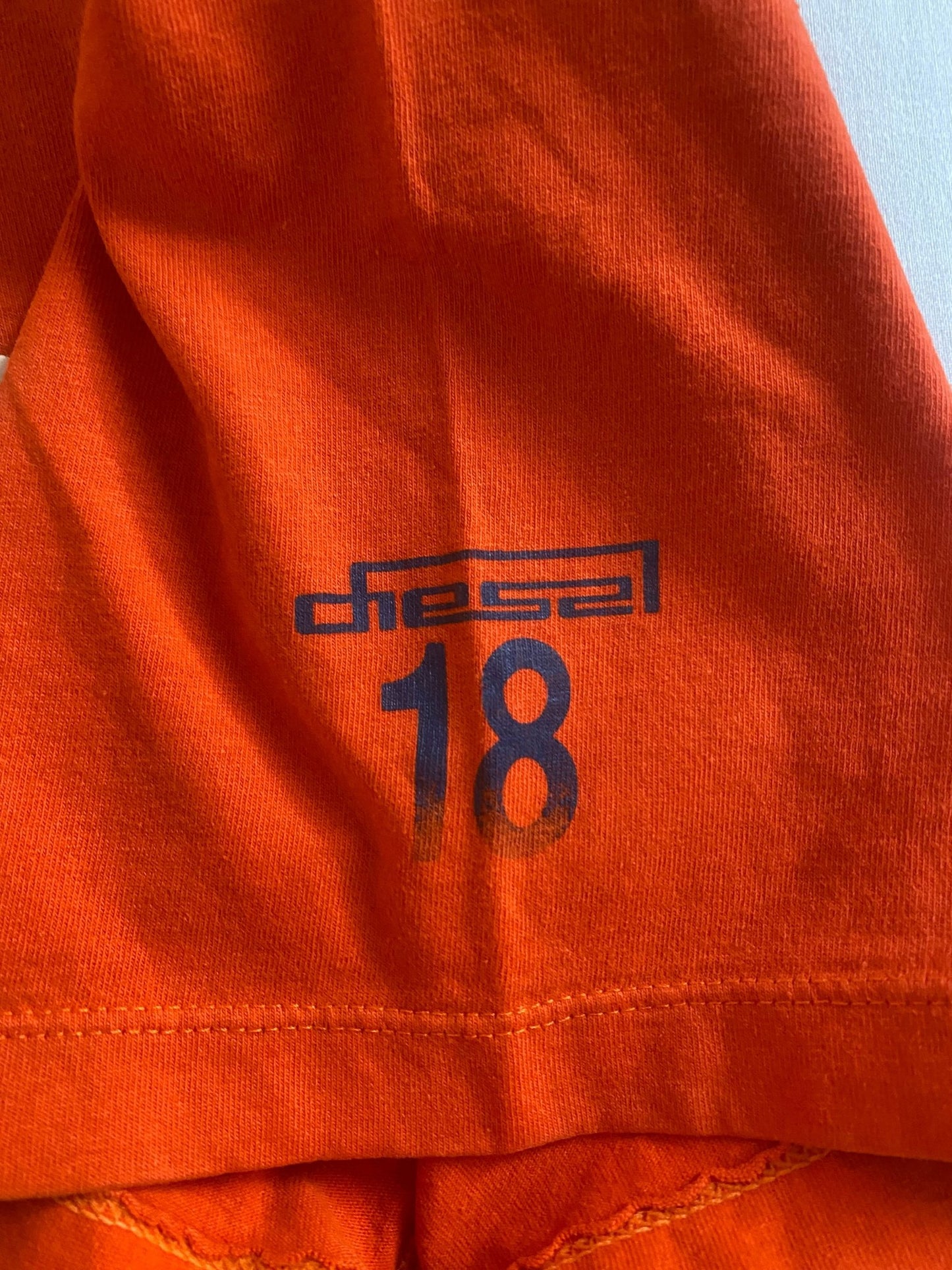 Vintage 90's Diesel Orange Printed Shirt - anbracaminte